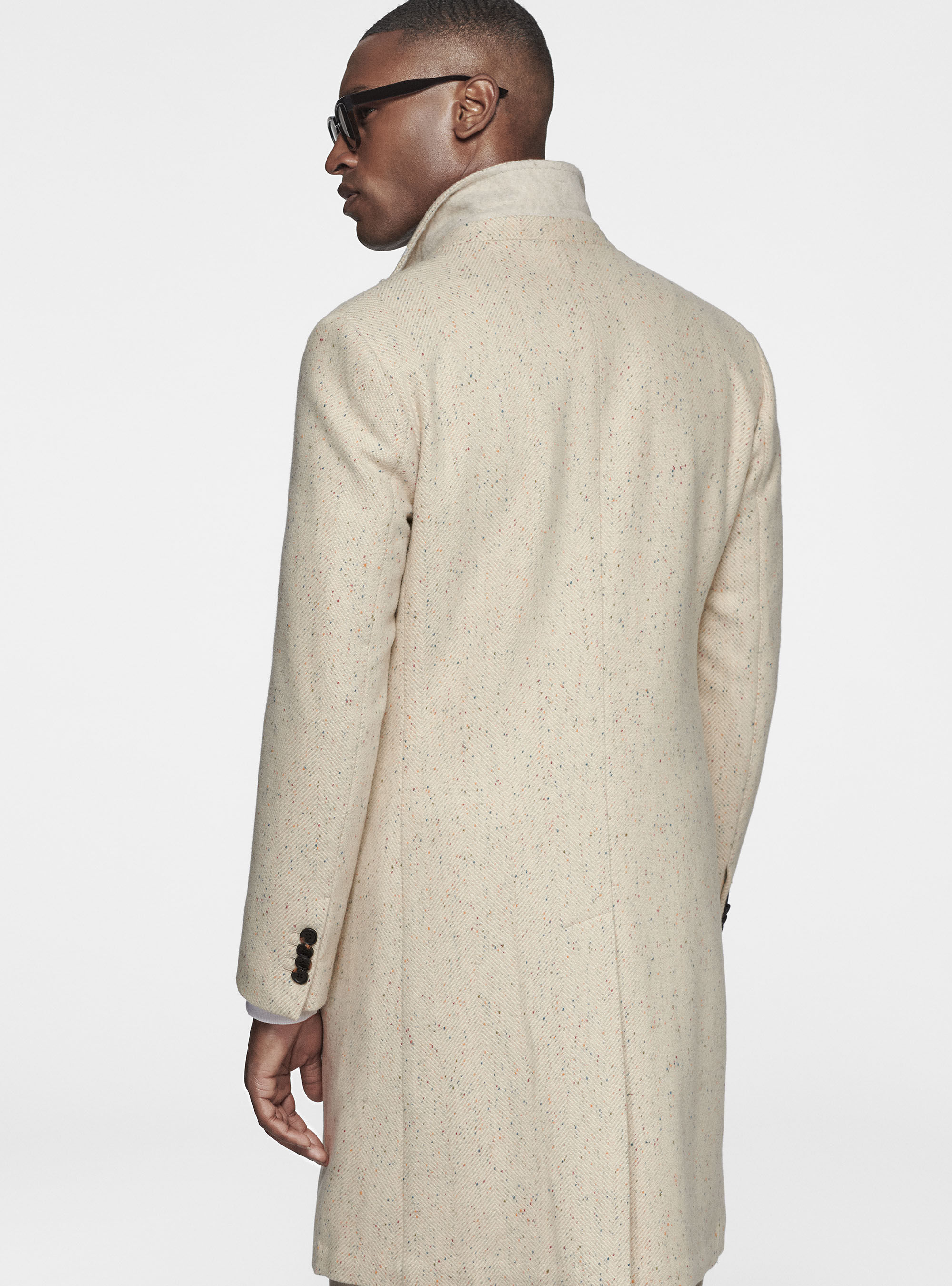 Manteau boutonne en laine melangee a double boutonnage Gutteridge Homme