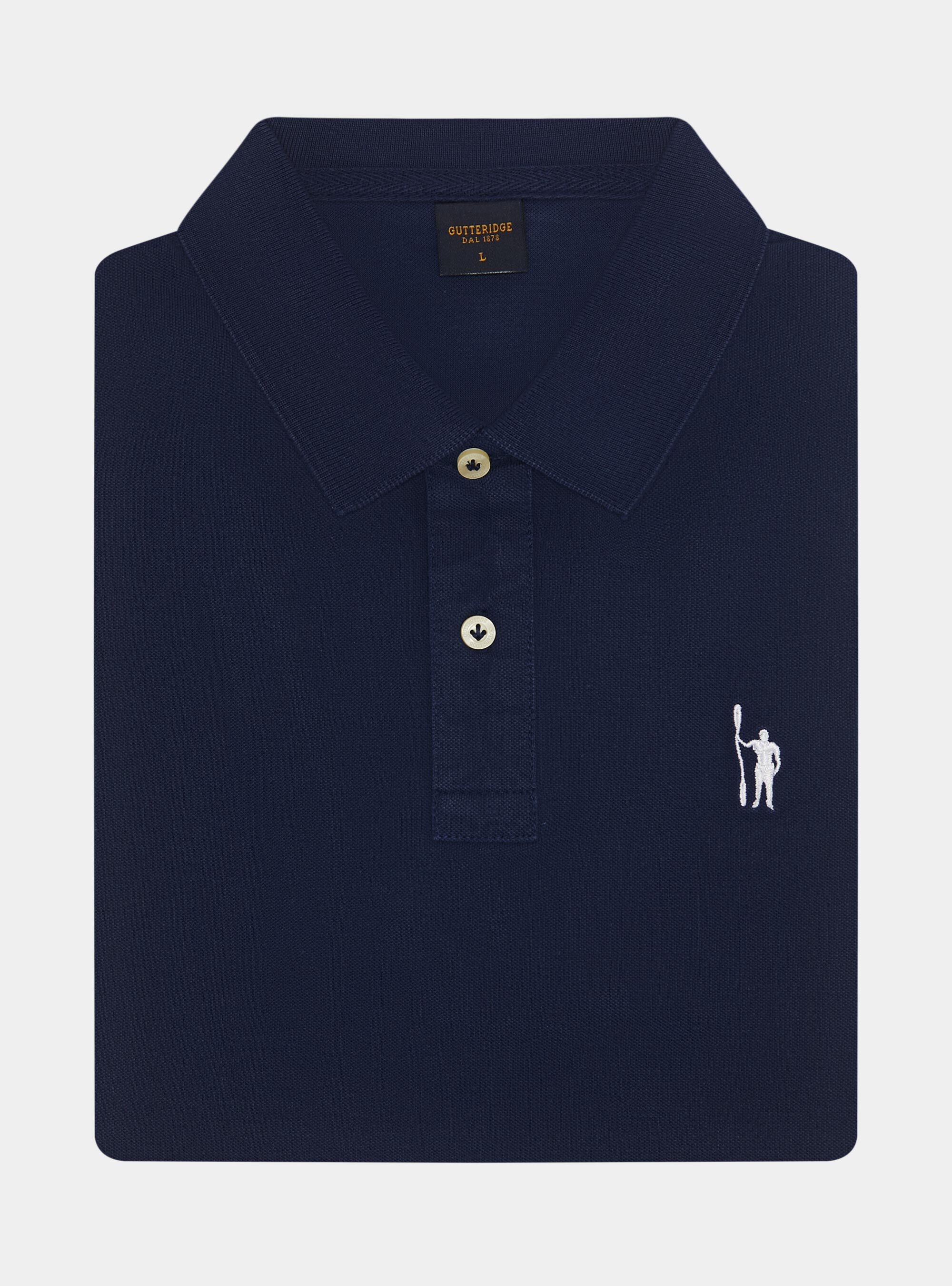 Polo classique en piqu&eacute;, BLEU