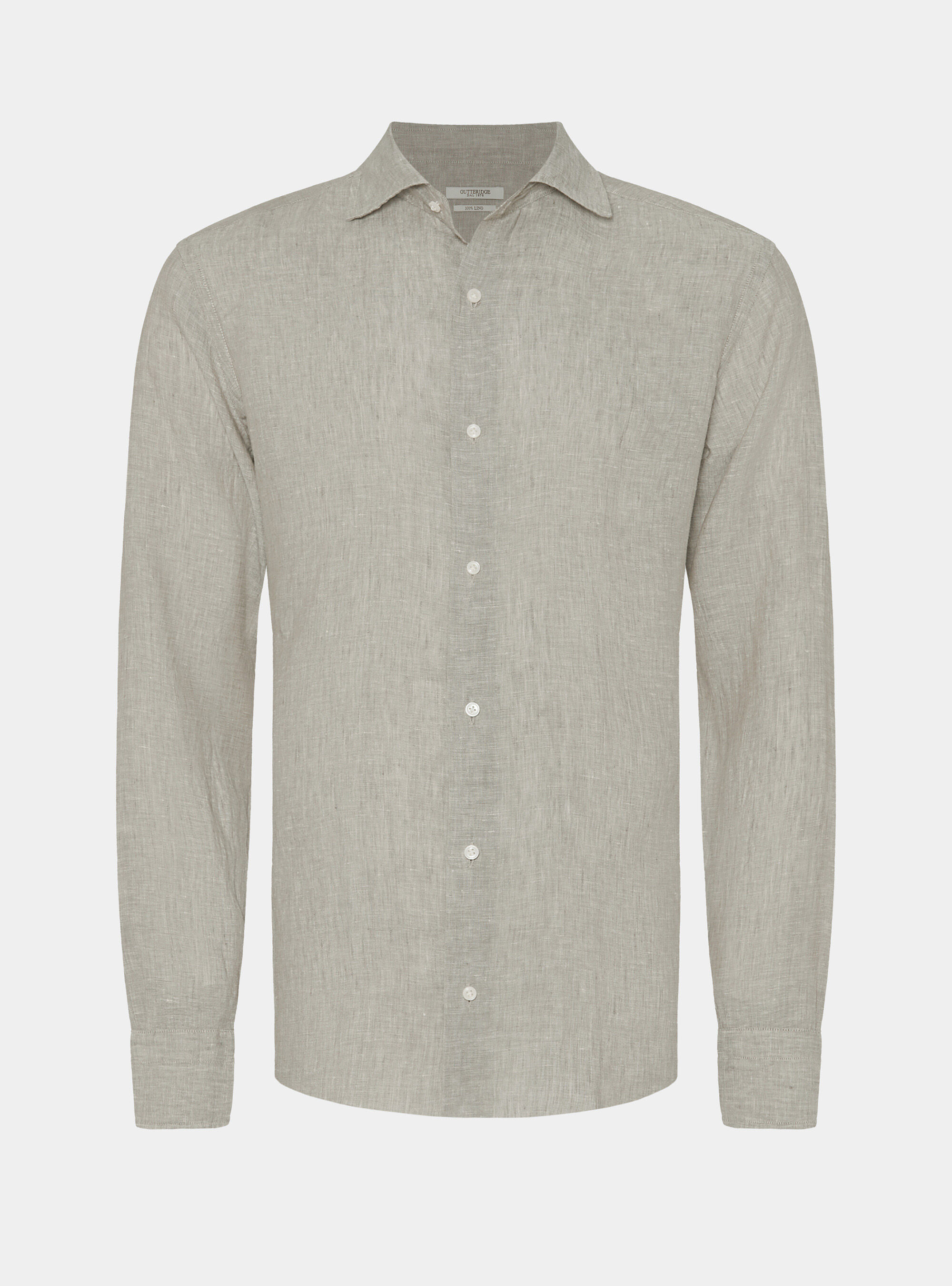 Pure linen shirt, SABBIA MELANGE 0564C