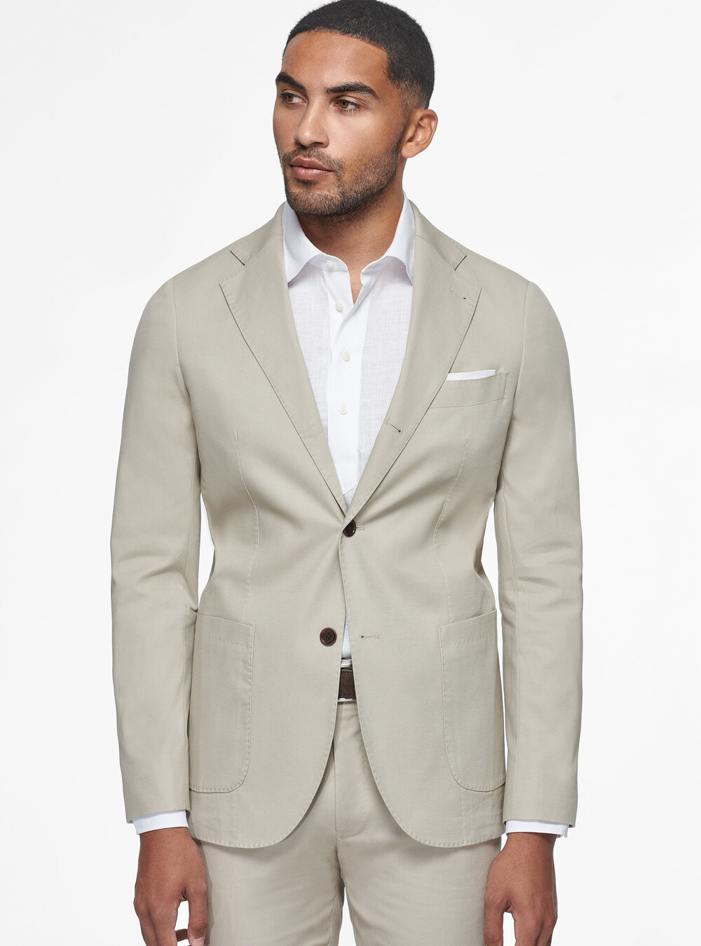 Armoured pure cotton blazer