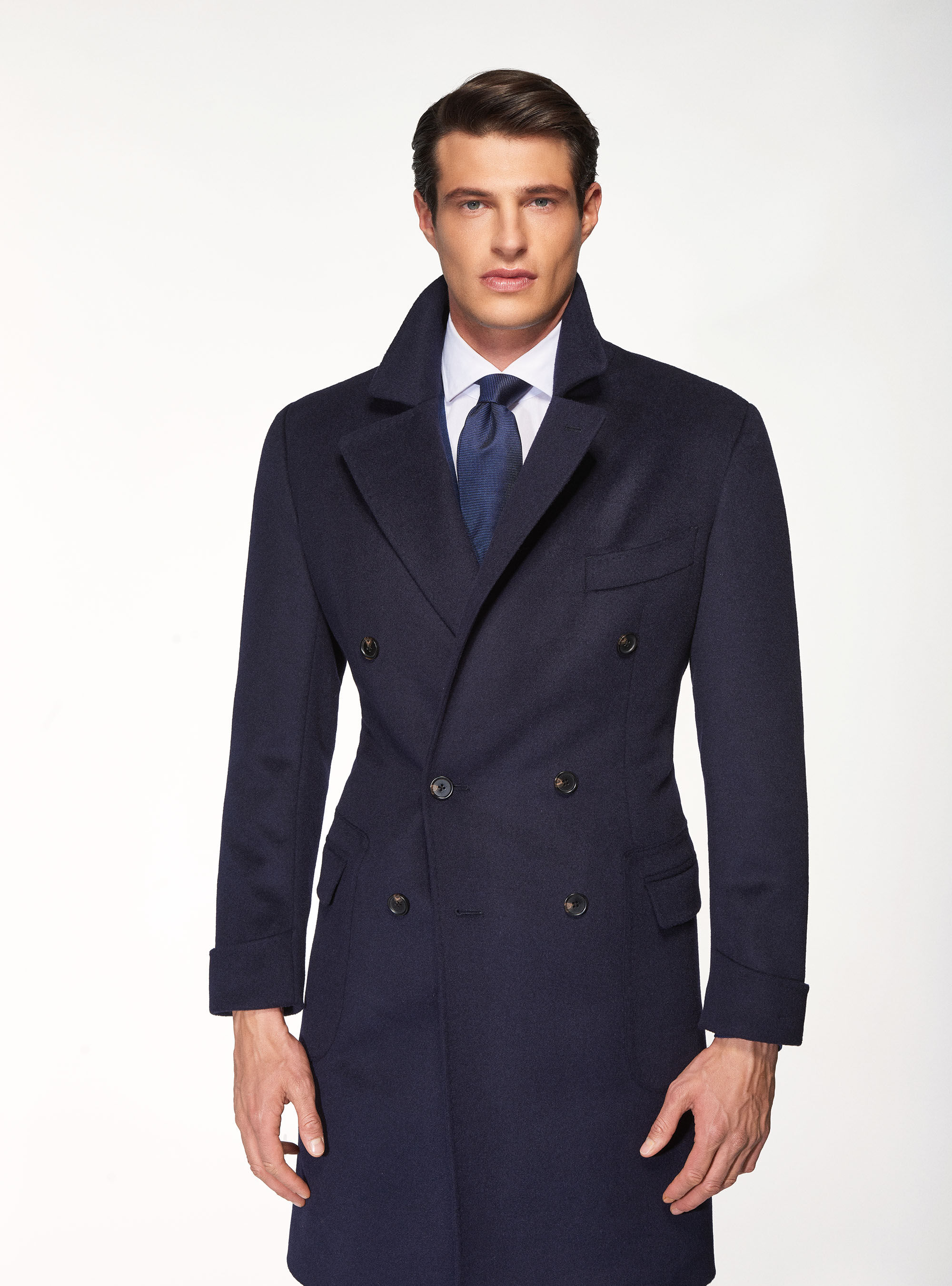 Men's cashmere wool top blend overcoat