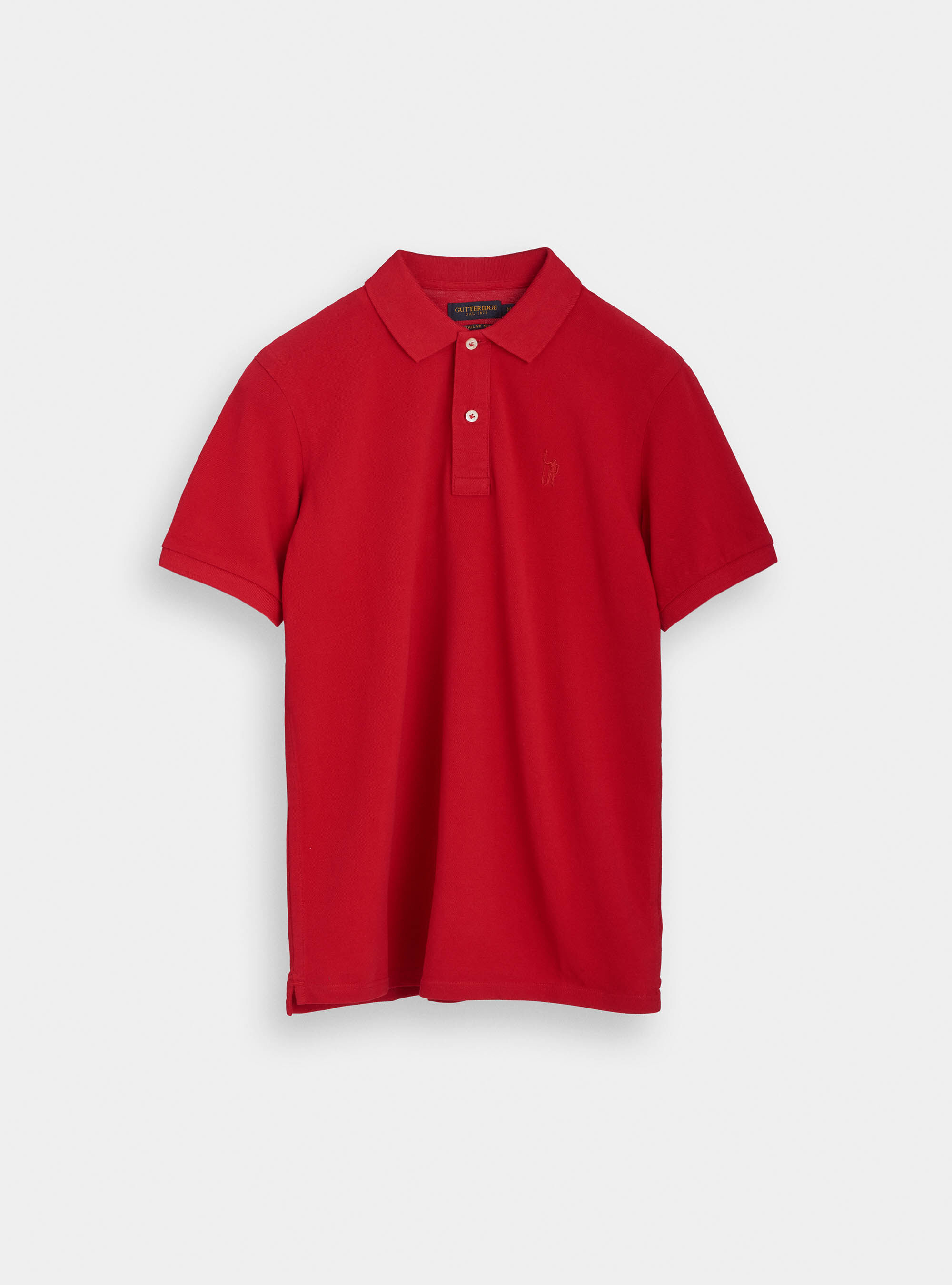 Polo classica con ricamo, ROSSO