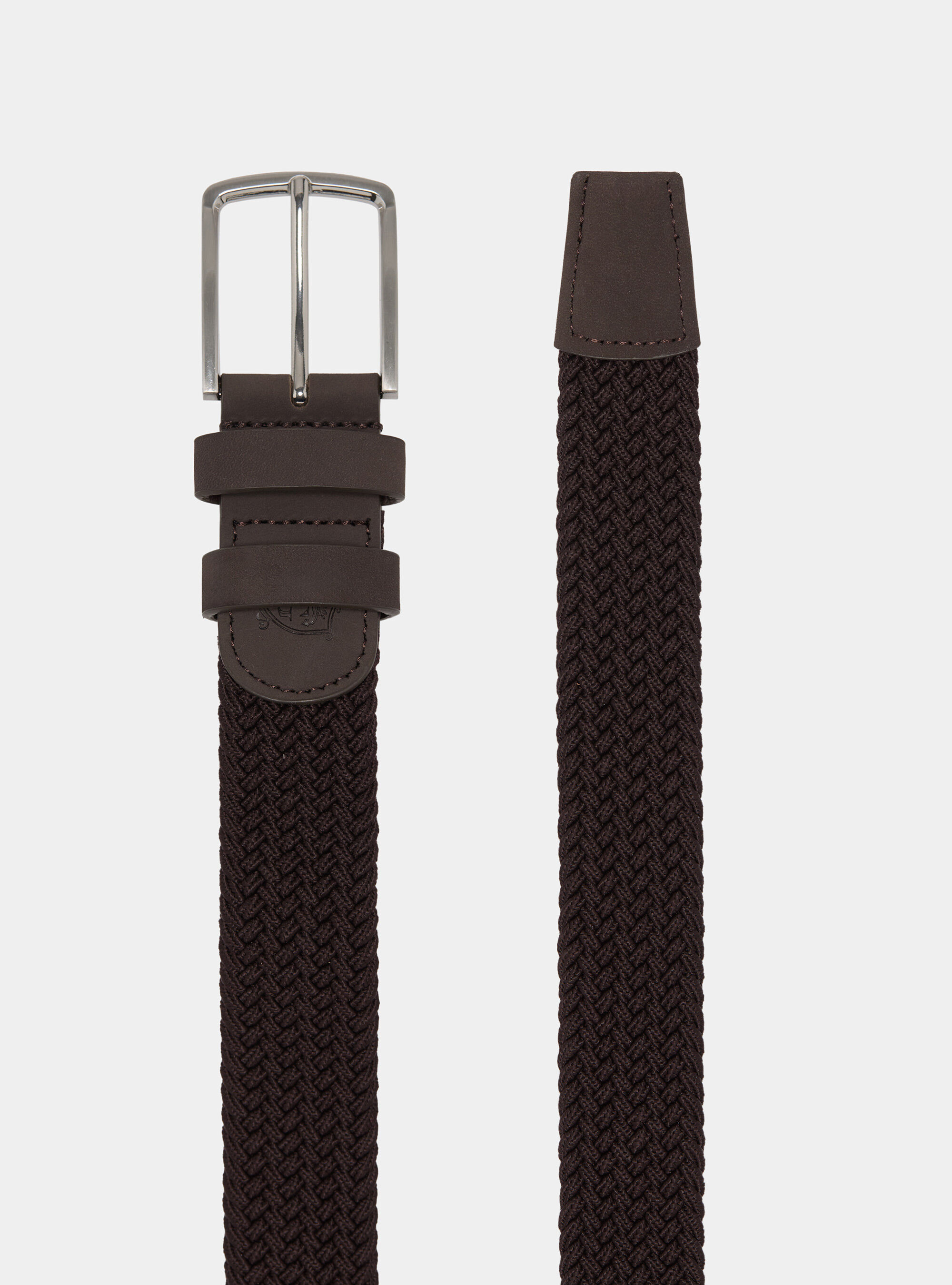 Cintura elastica tinta unita, BROWN