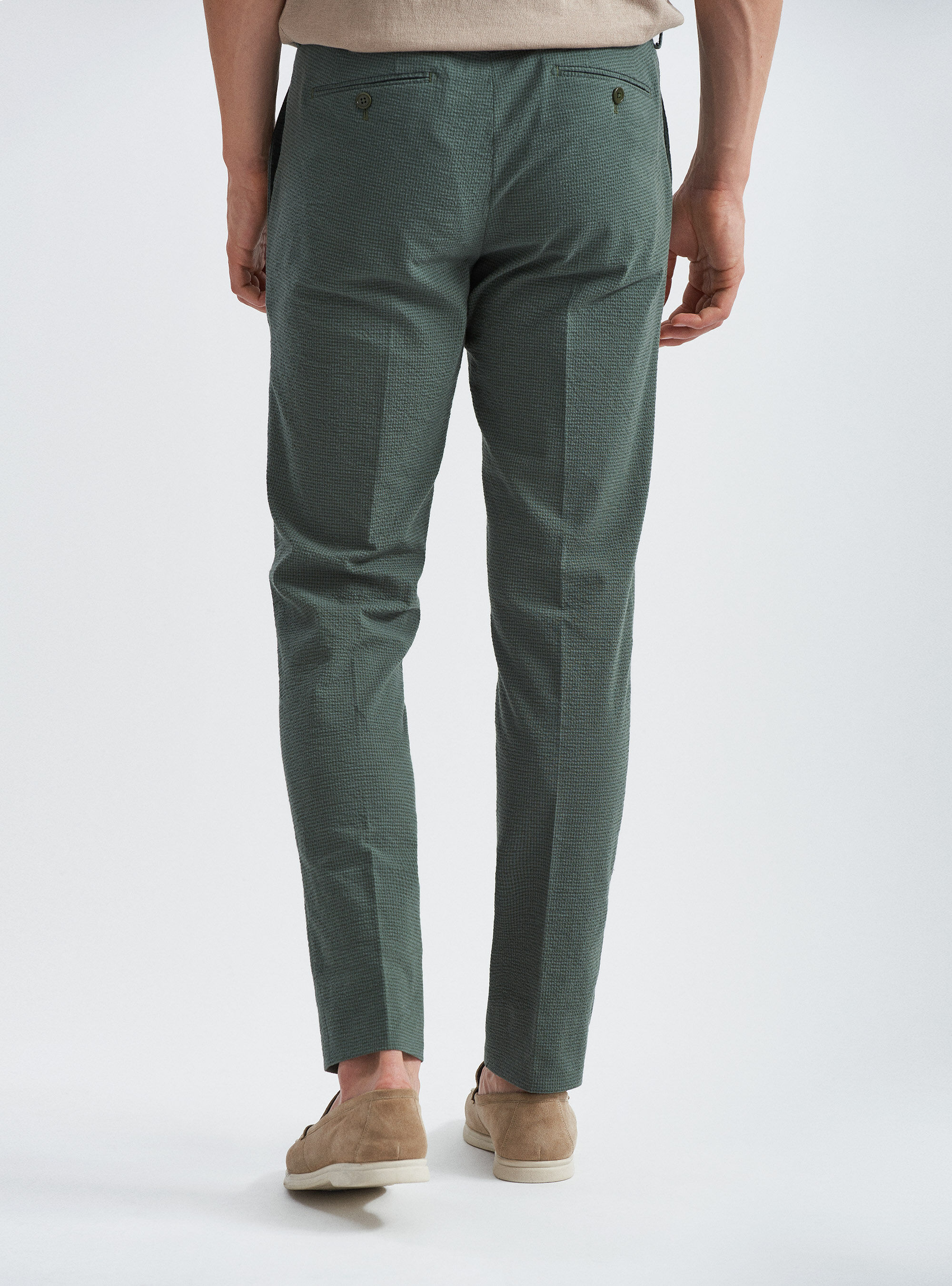 Seersucker cotton suit trousers Seersucker cotton suit trousers