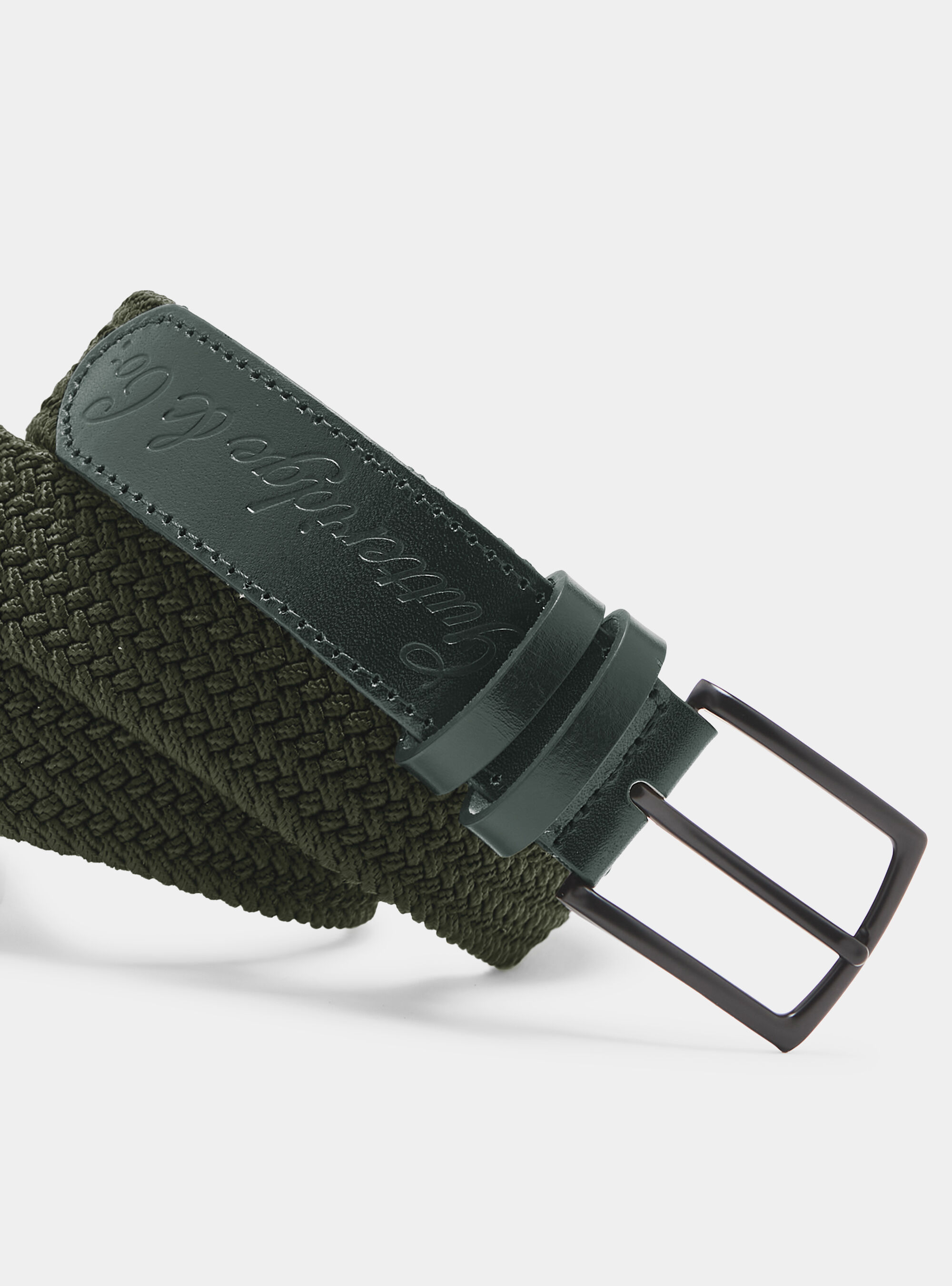 Mens elastic braided belt cheap