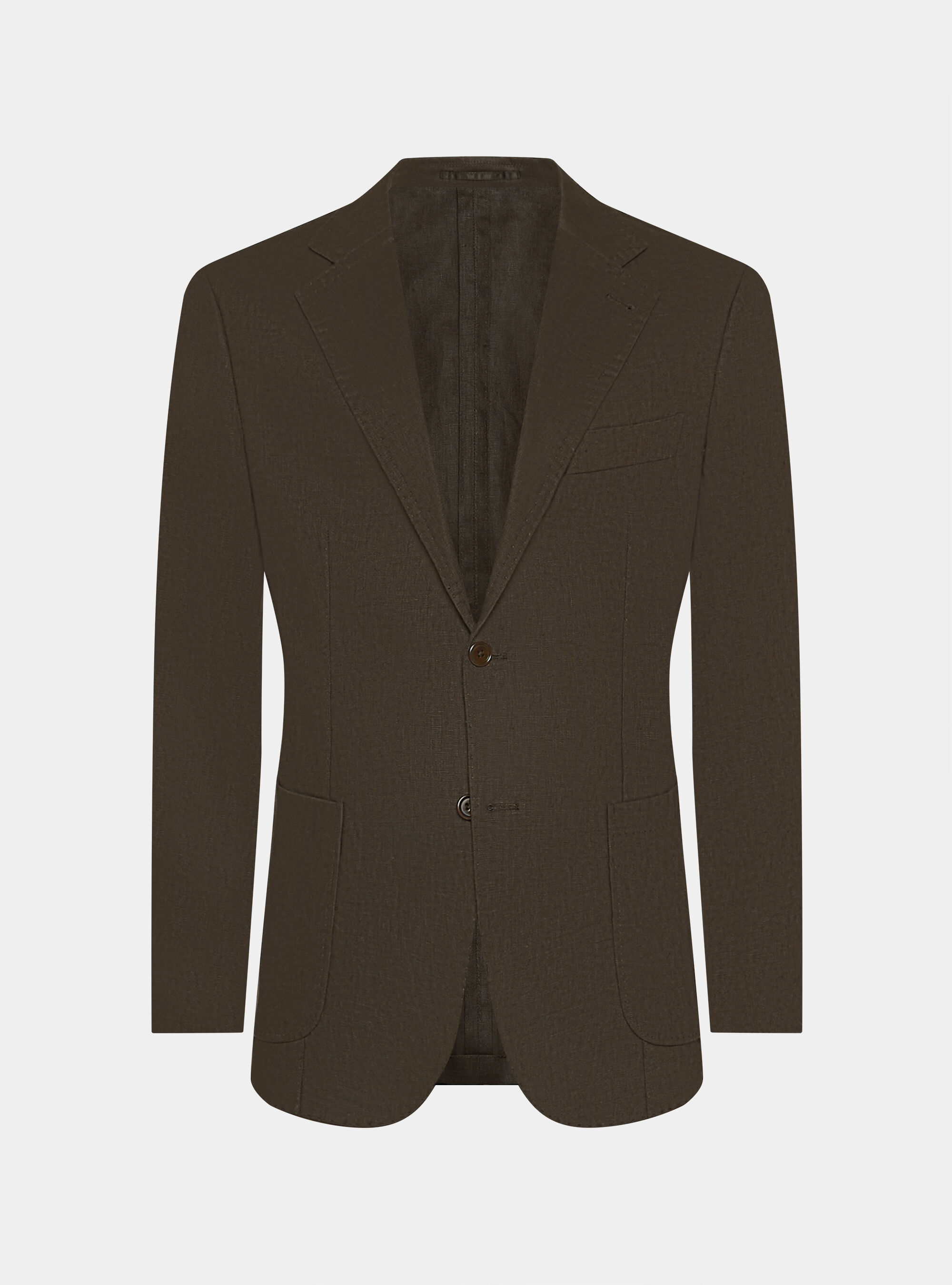 Pure linen suit blazer, BROWN