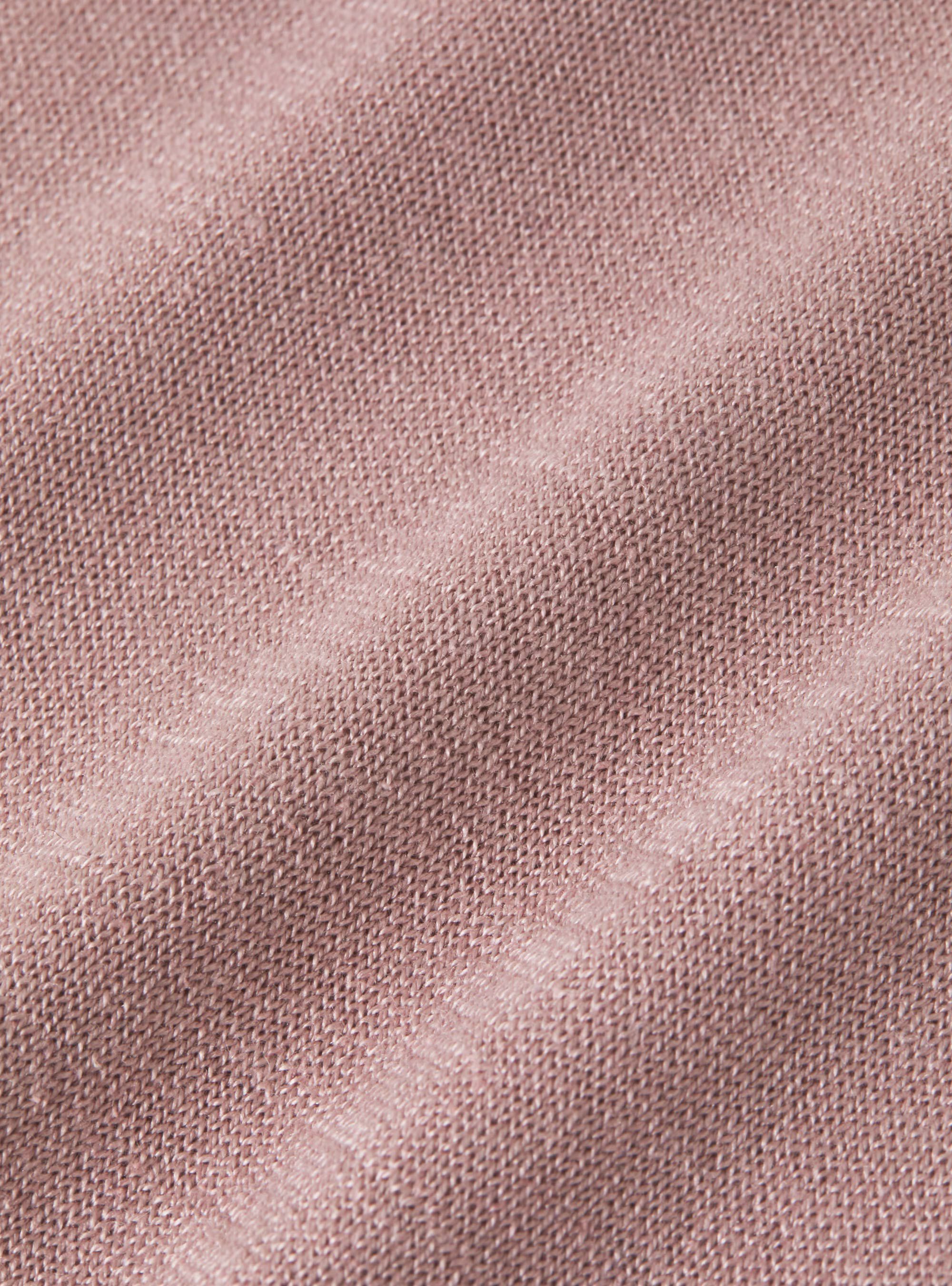Maglia girocollo in seta e cotone, 0441C ROSA SCURO