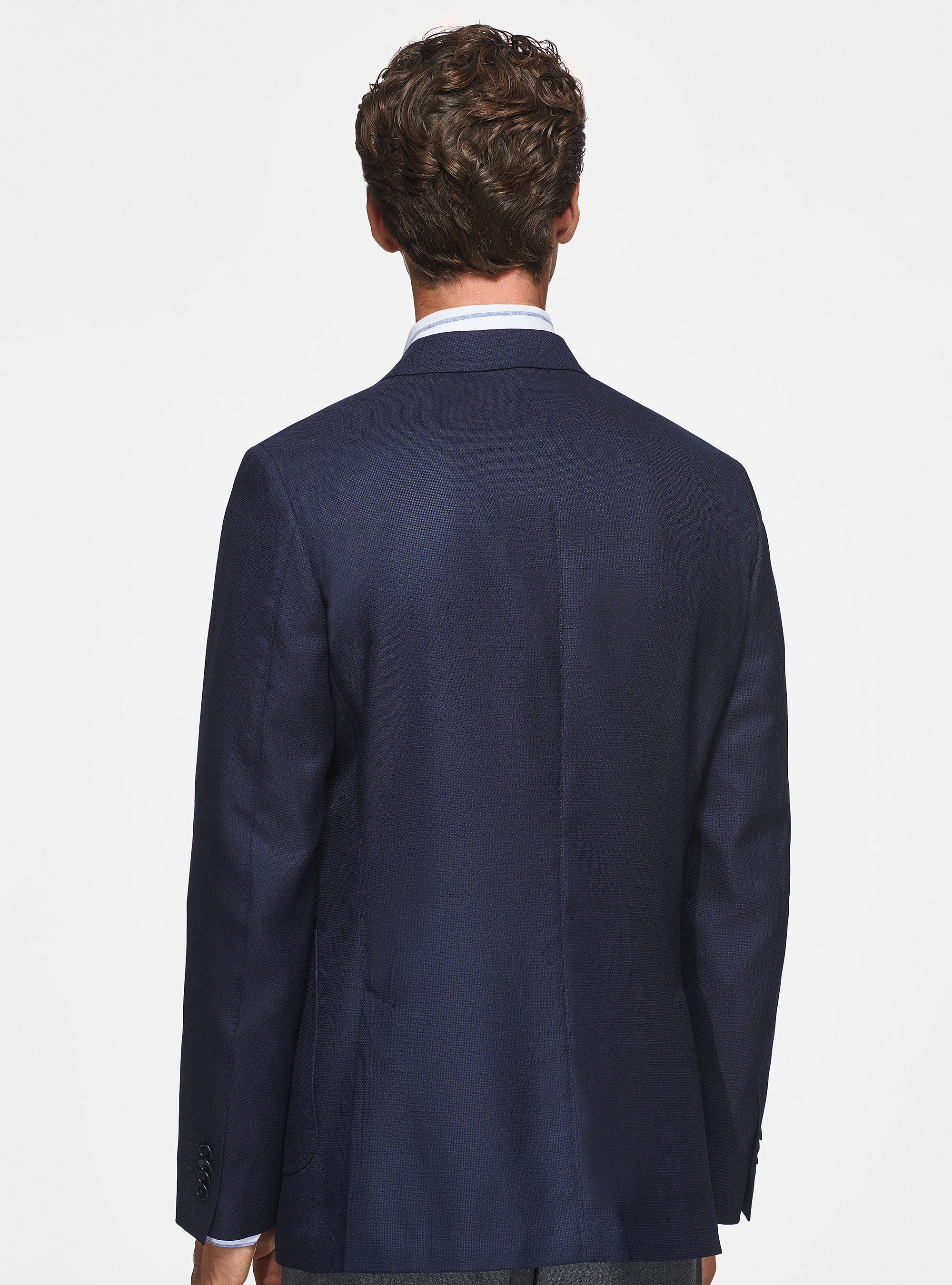 Pure wool hopsack blazer | Gutteridge | Men's Blazers