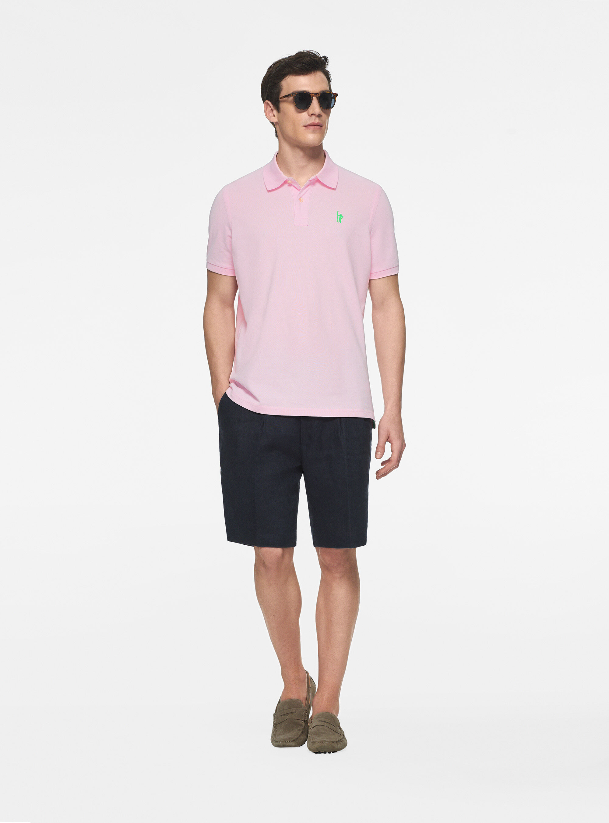 Grey and hotsell pink polo shirt