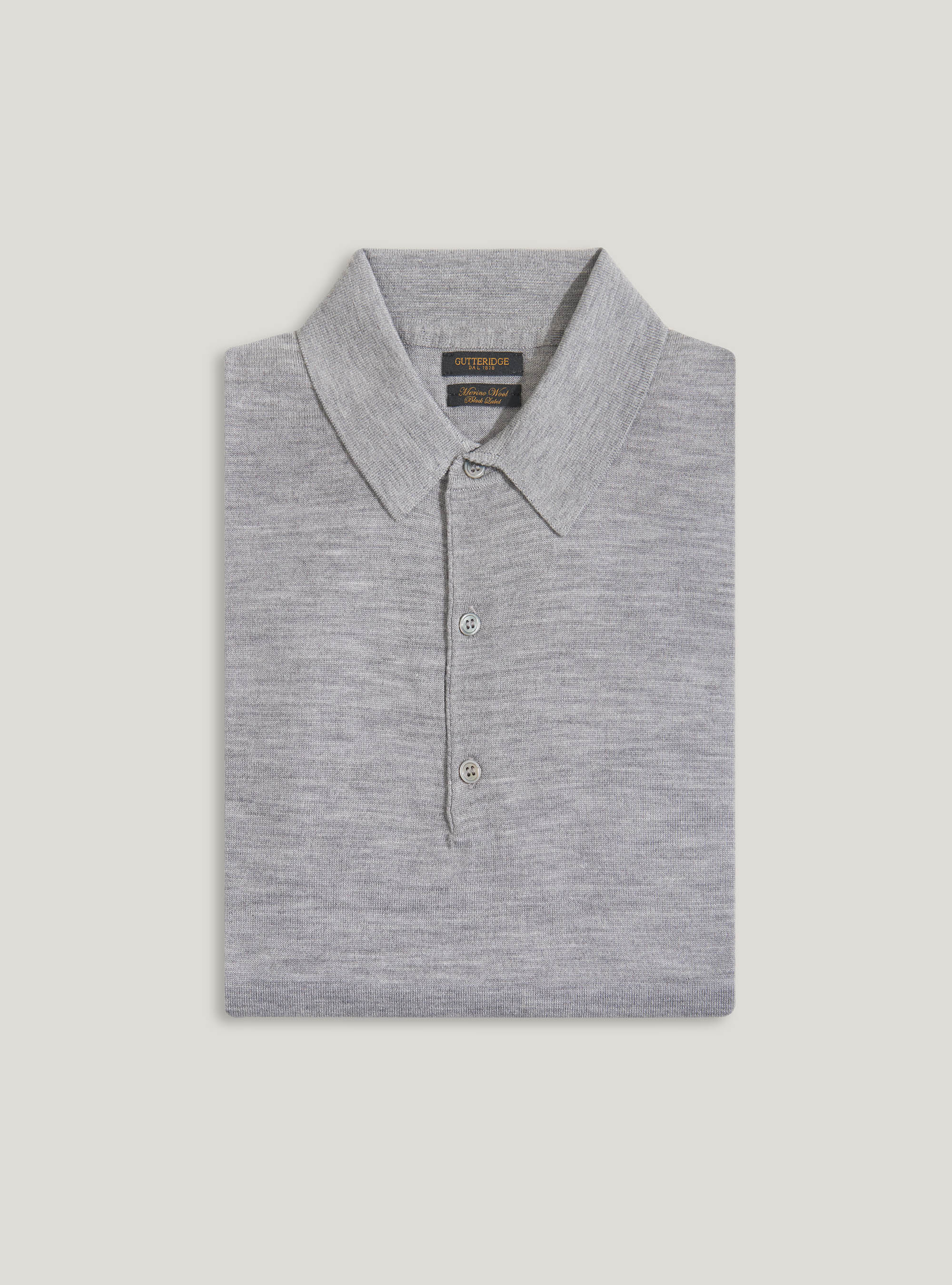 Polo di maglia in lana merino