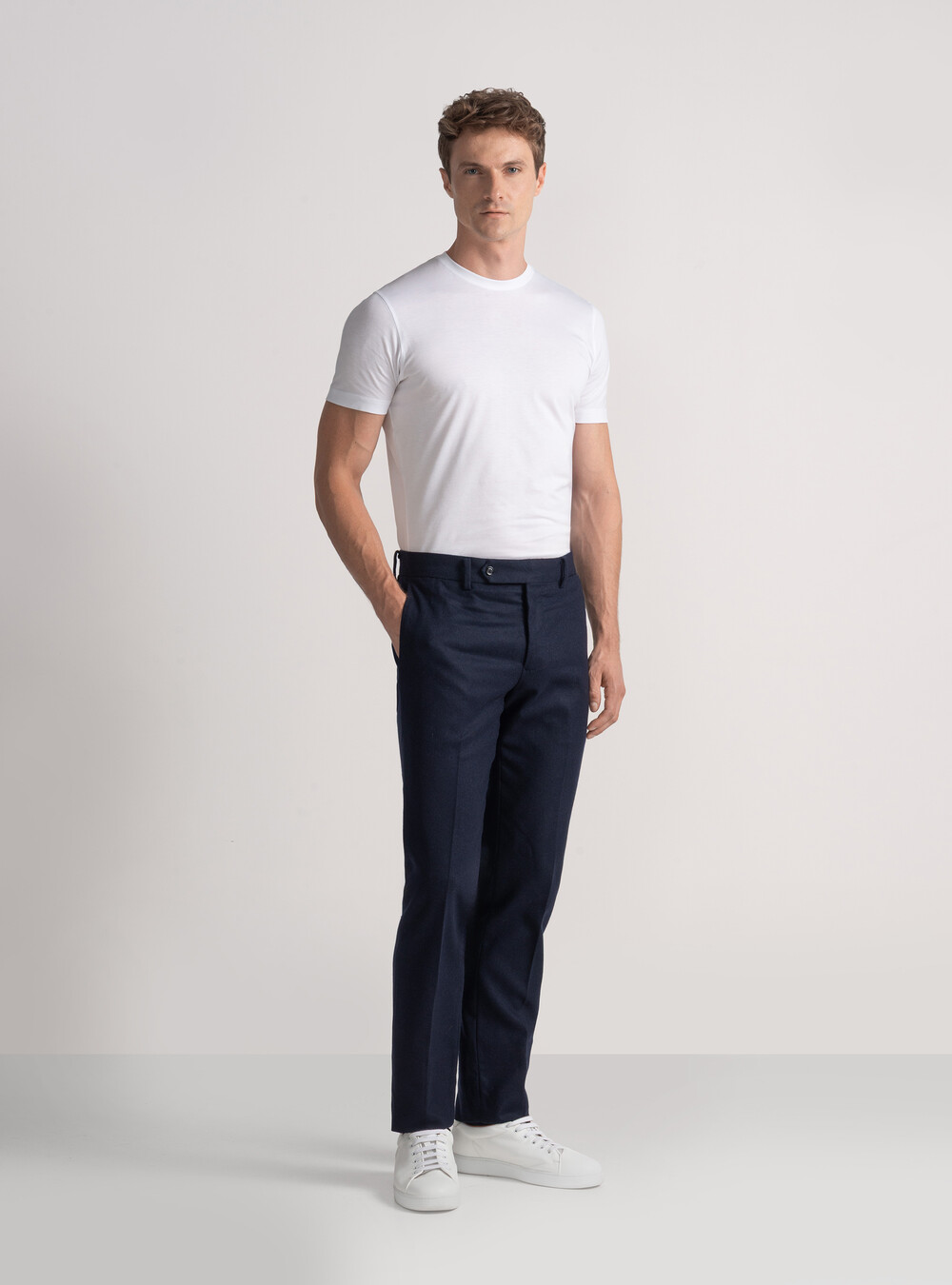 T-shirt in cotone supima mezza manica, BIANCO T-shirt in cotone supima mezza manica