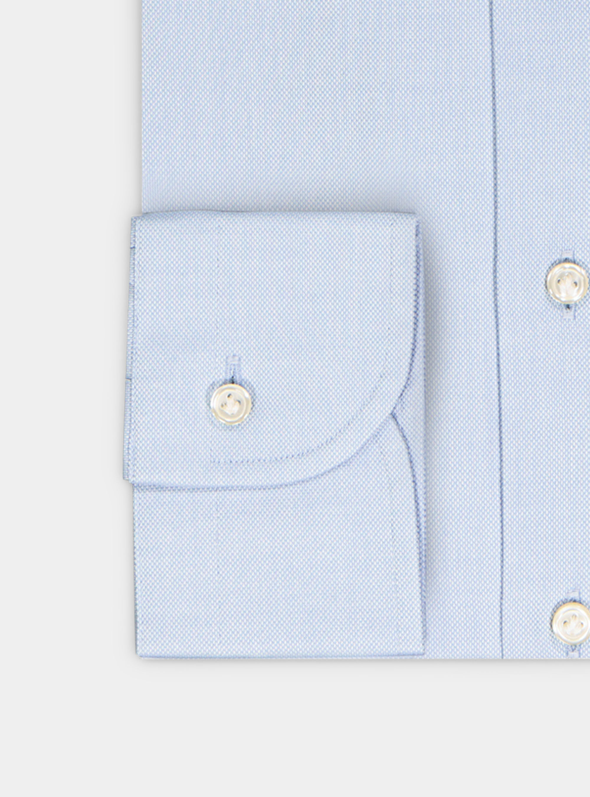 Camicia custom in cotone armaturato, AZZURRO