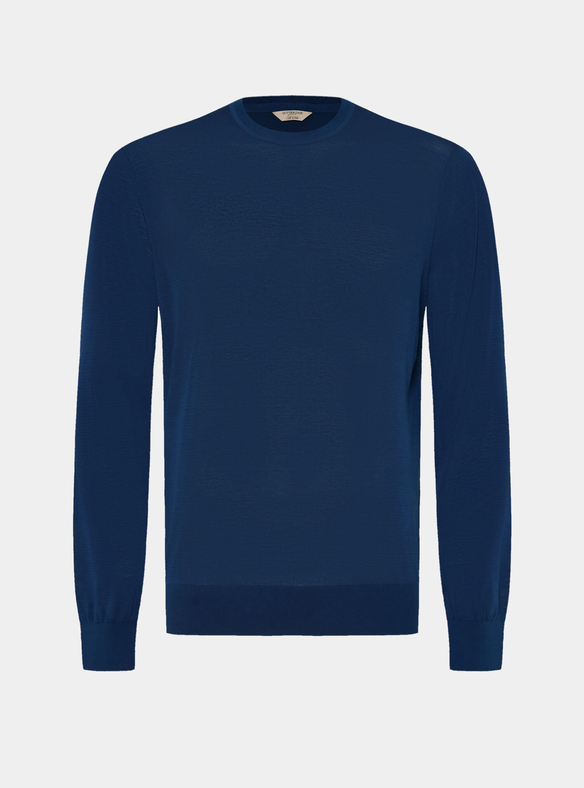 Cotton and silk crew neck sweater, INK