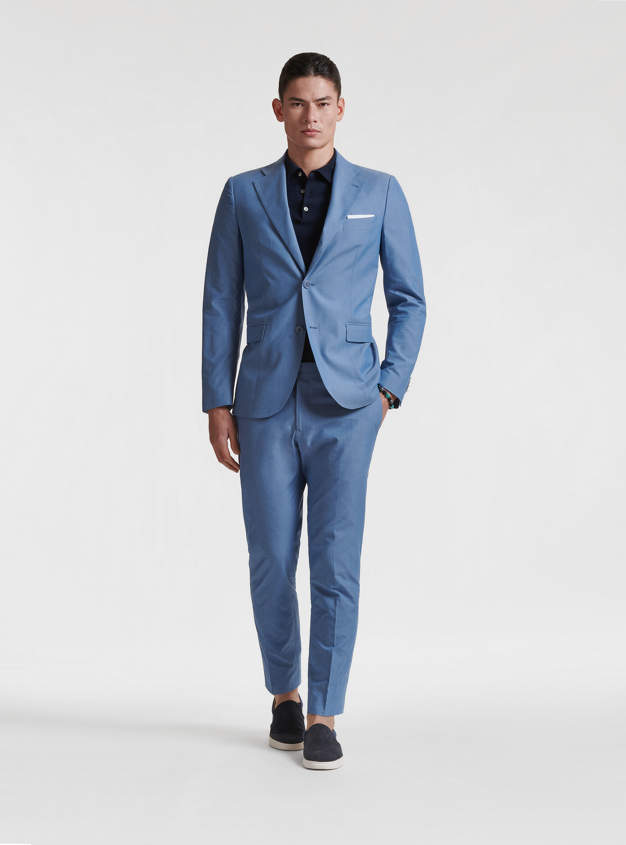Light blue cotton blend suit Duemilagori