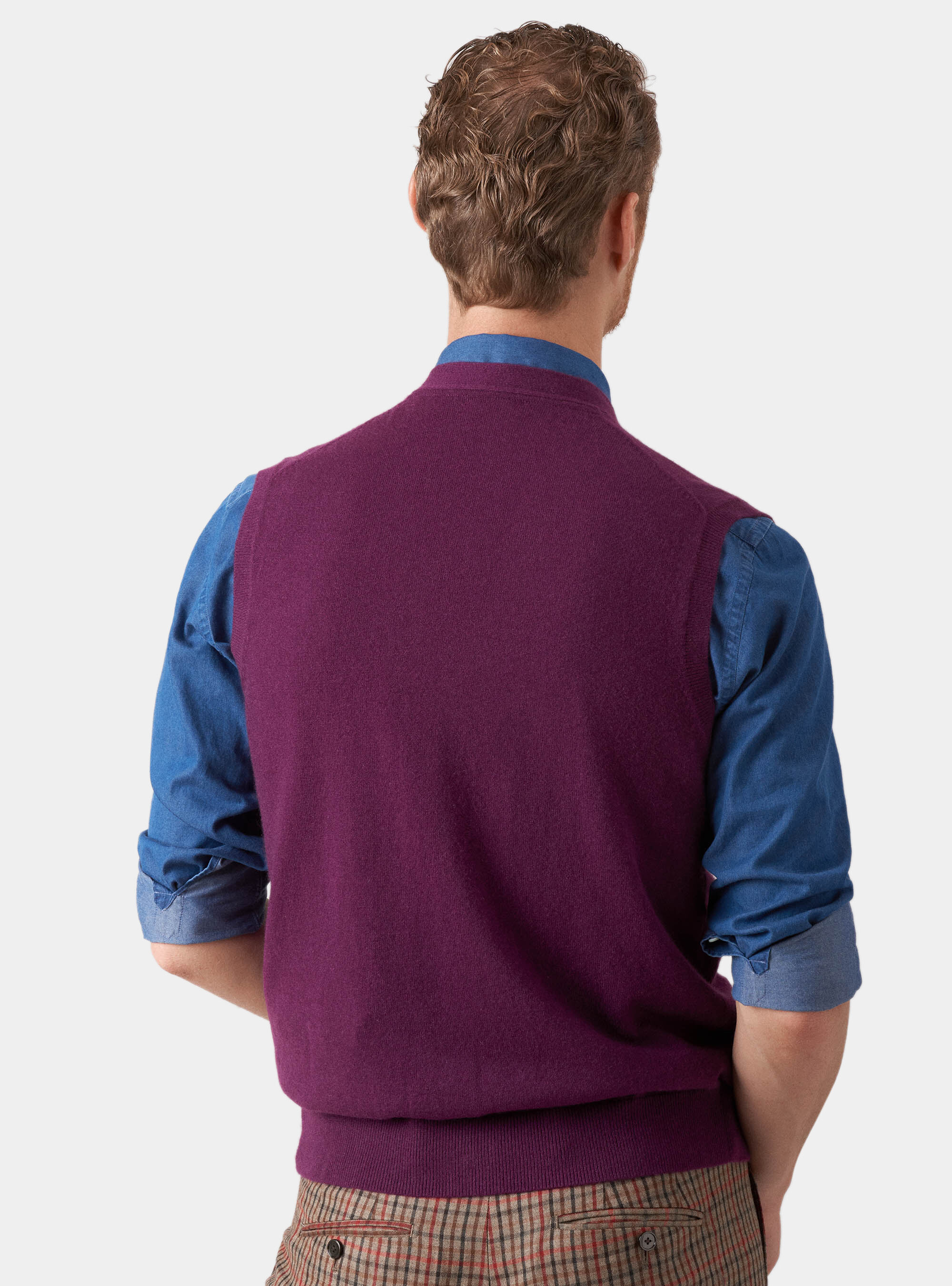 Mens purple sweater vest store