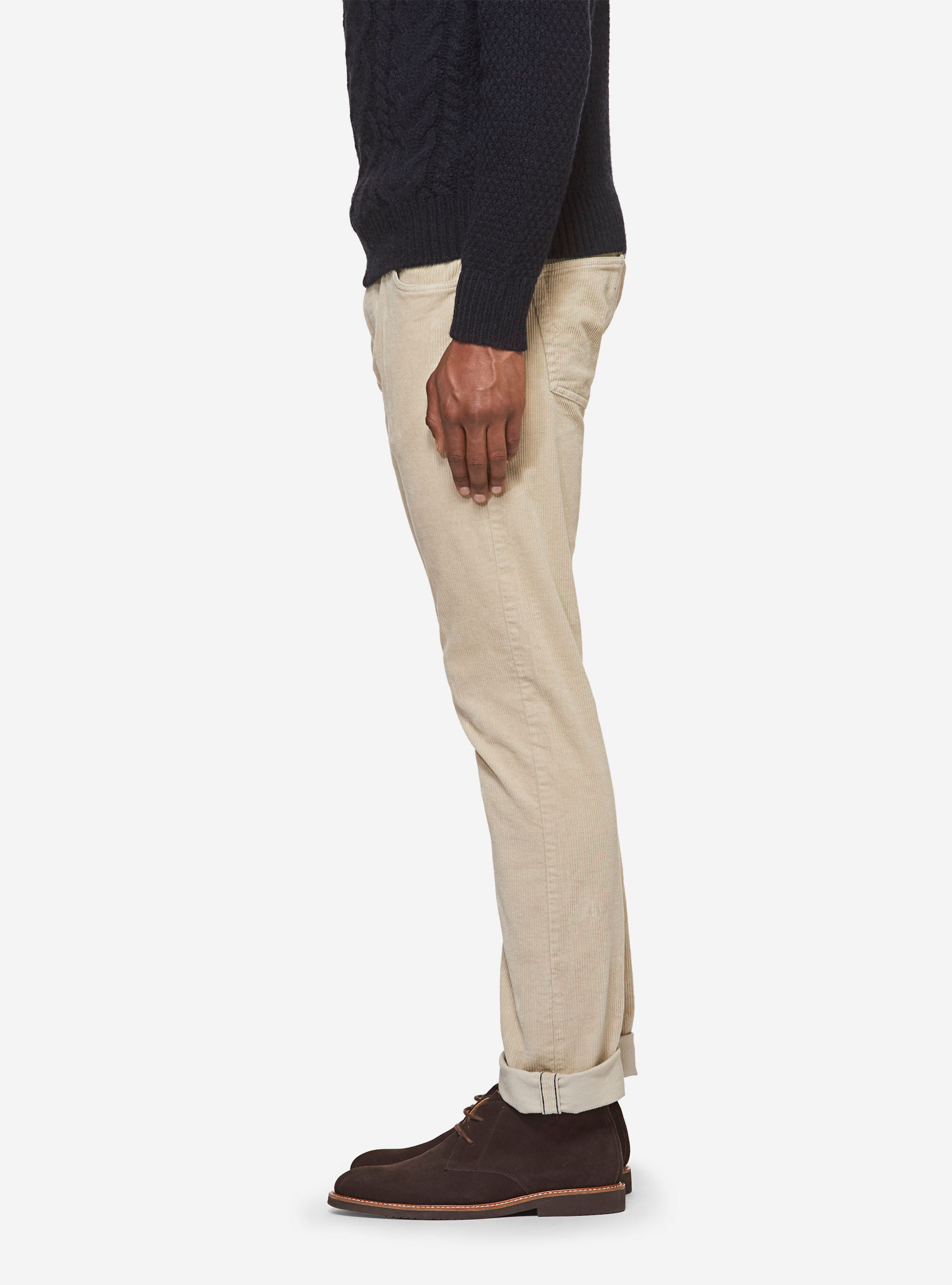 Pantaloni 5 tasche in velluto