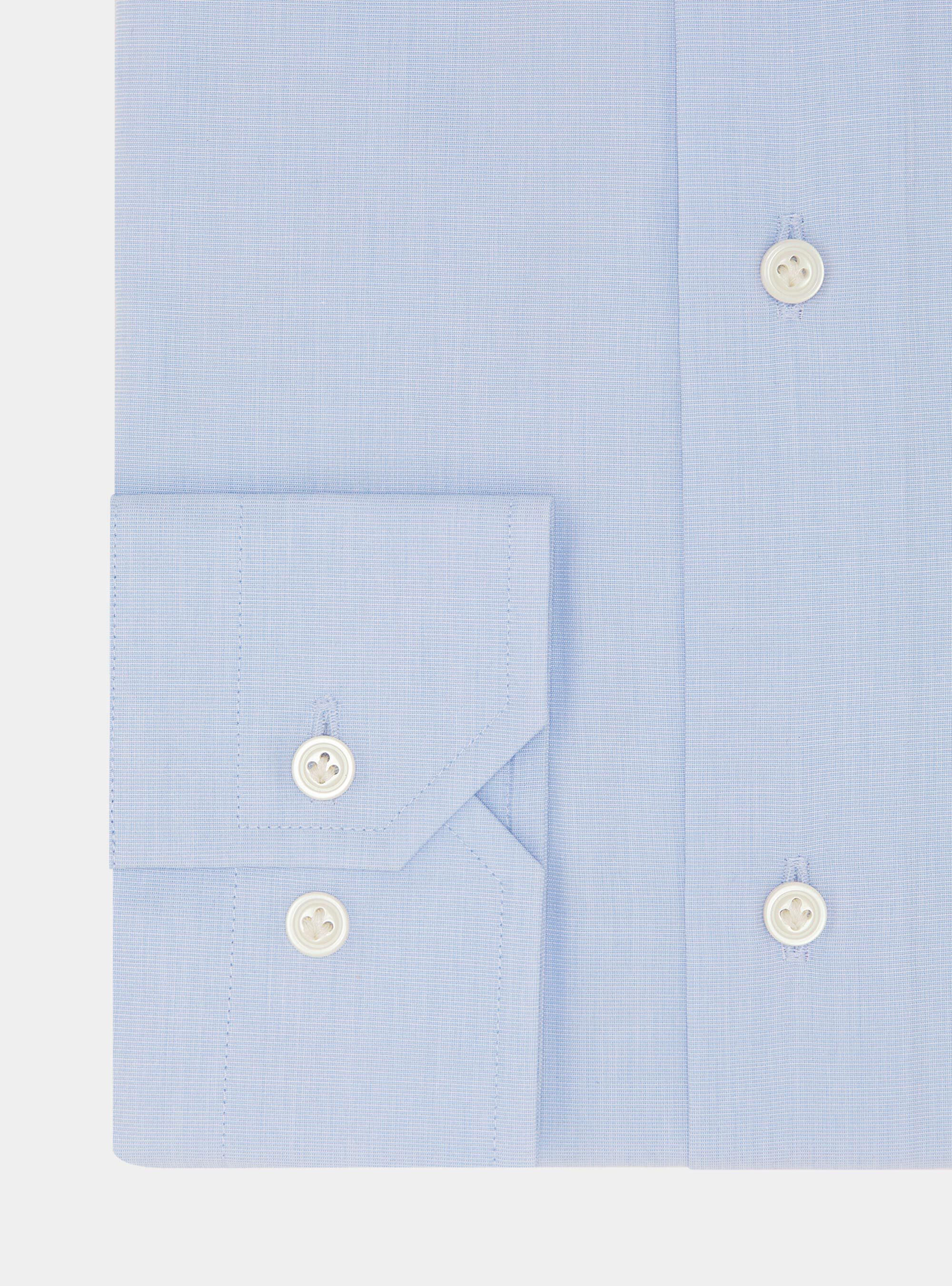 Cotton shirt fil a fil, LIGHT BLUE