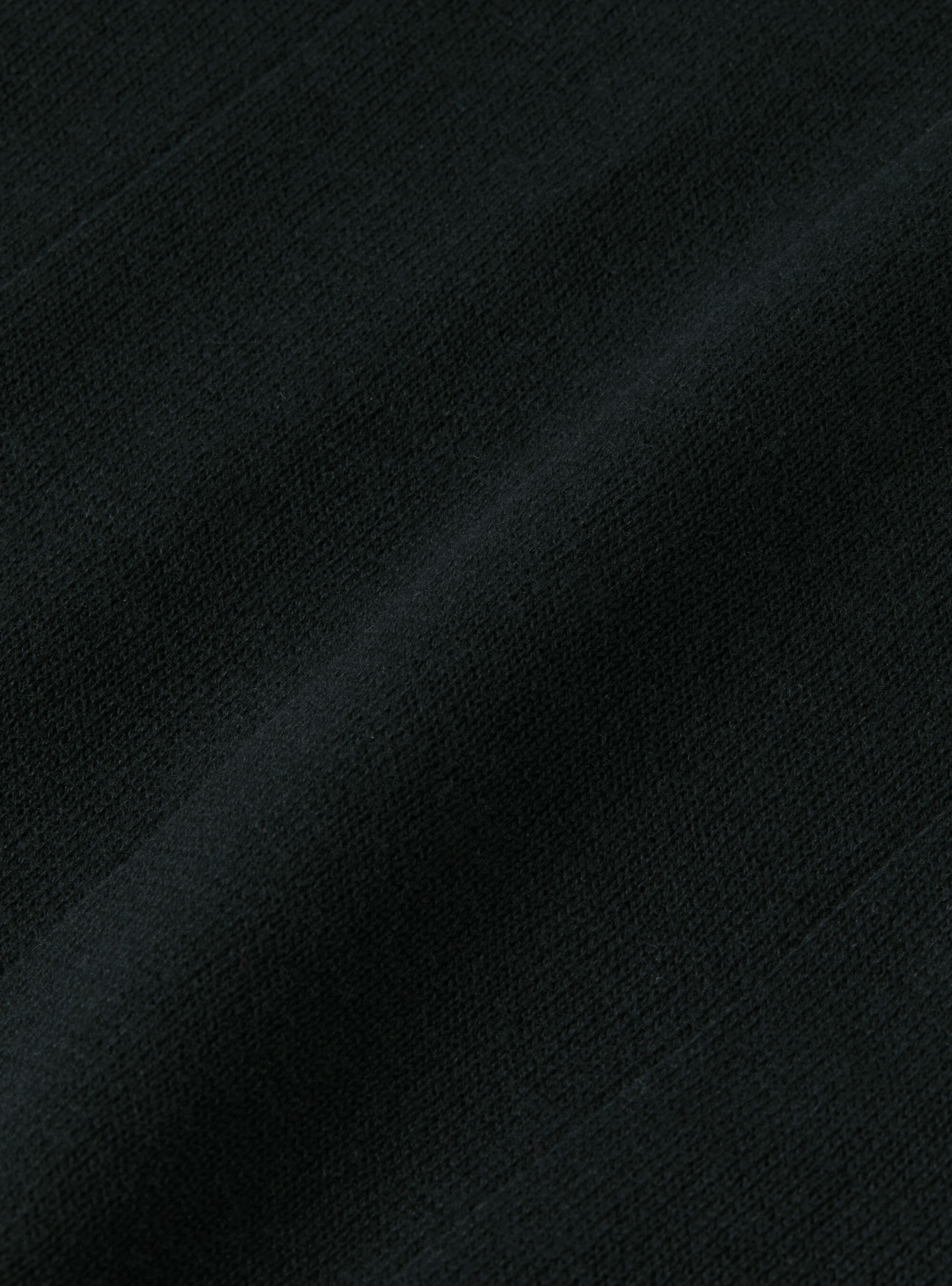 Punto liso de algod&oacute;n puro, NEGRO