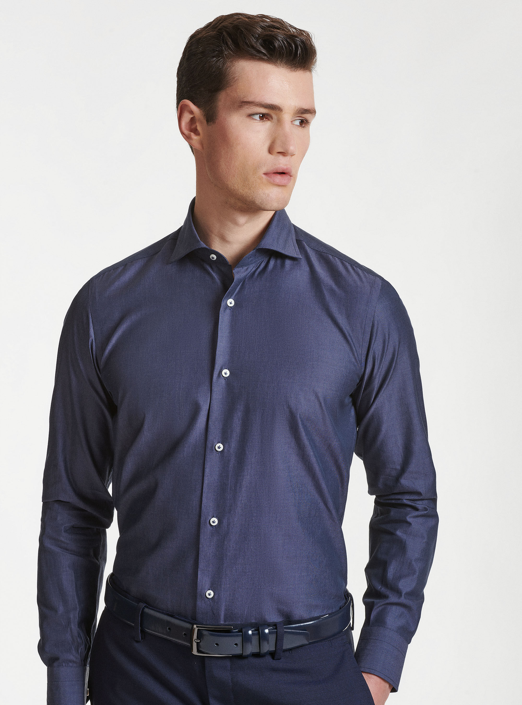 Cotton shirt fil a fil Gutteridge Men s Clothing