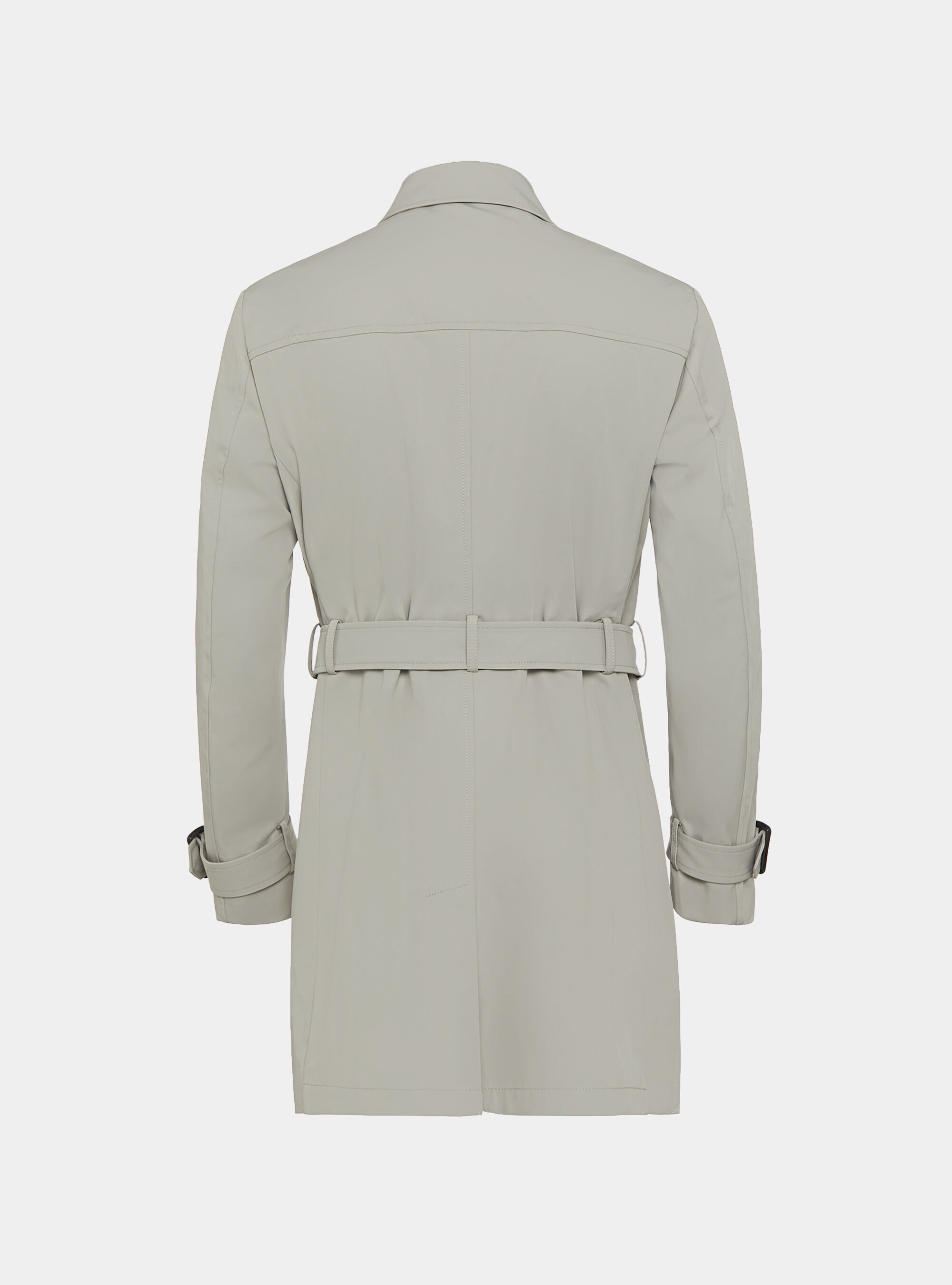 Double-breasted trench coat in technical twill Double-breasted trench coat in technical twill