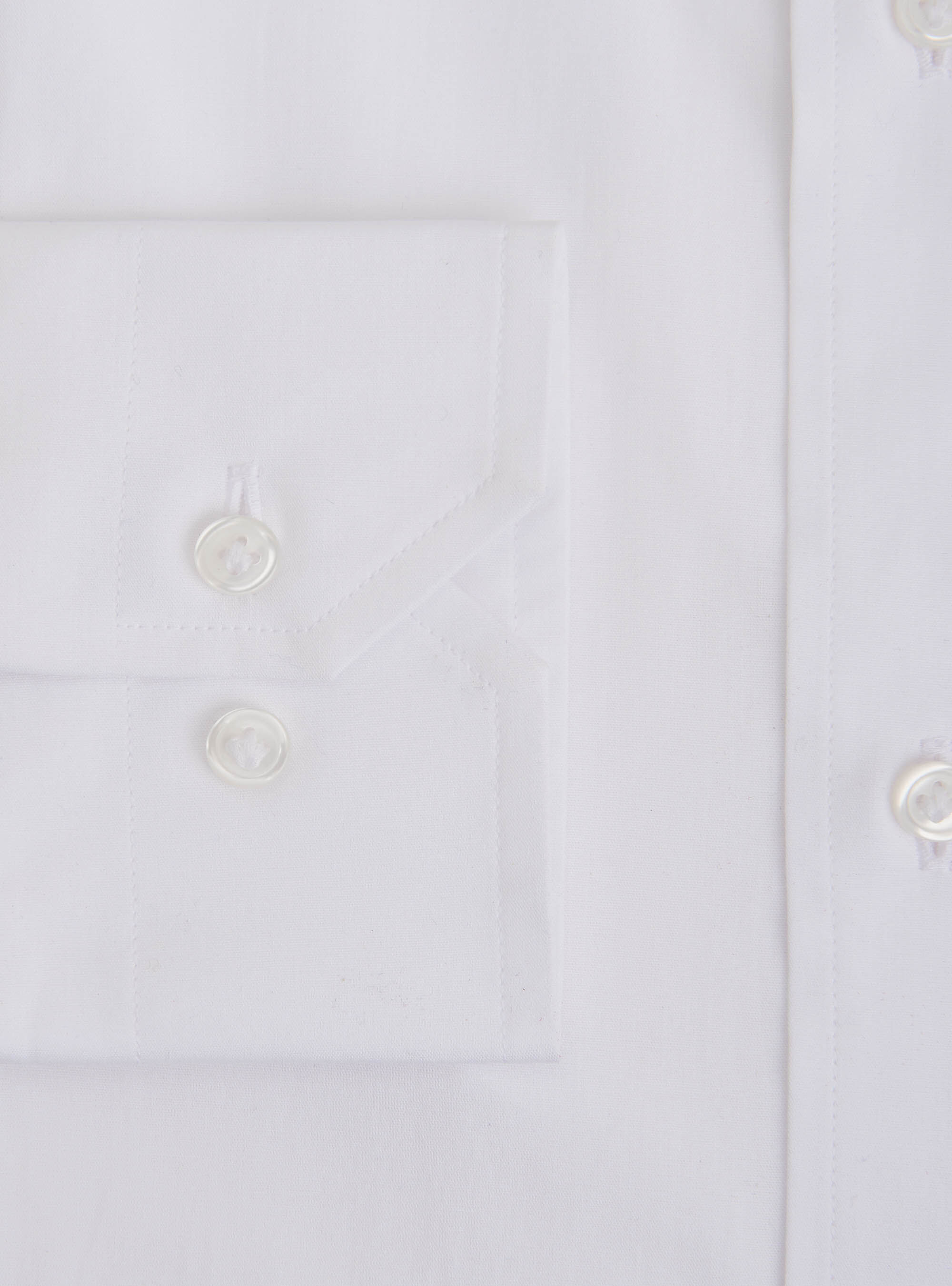 Cotton fil a fil French collar shirt, WHITE