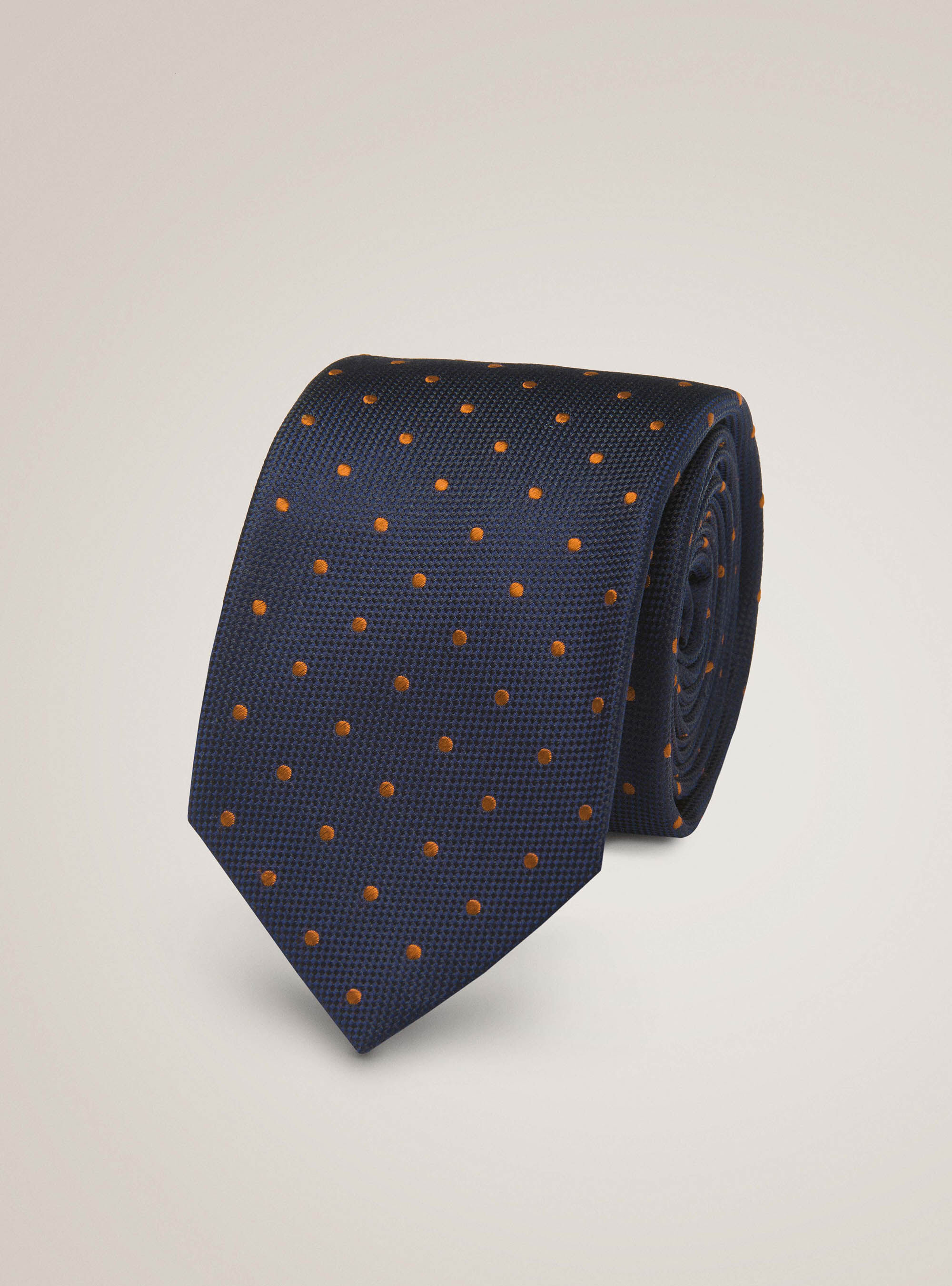 Cravatta in seta a pois, BLU NAVY