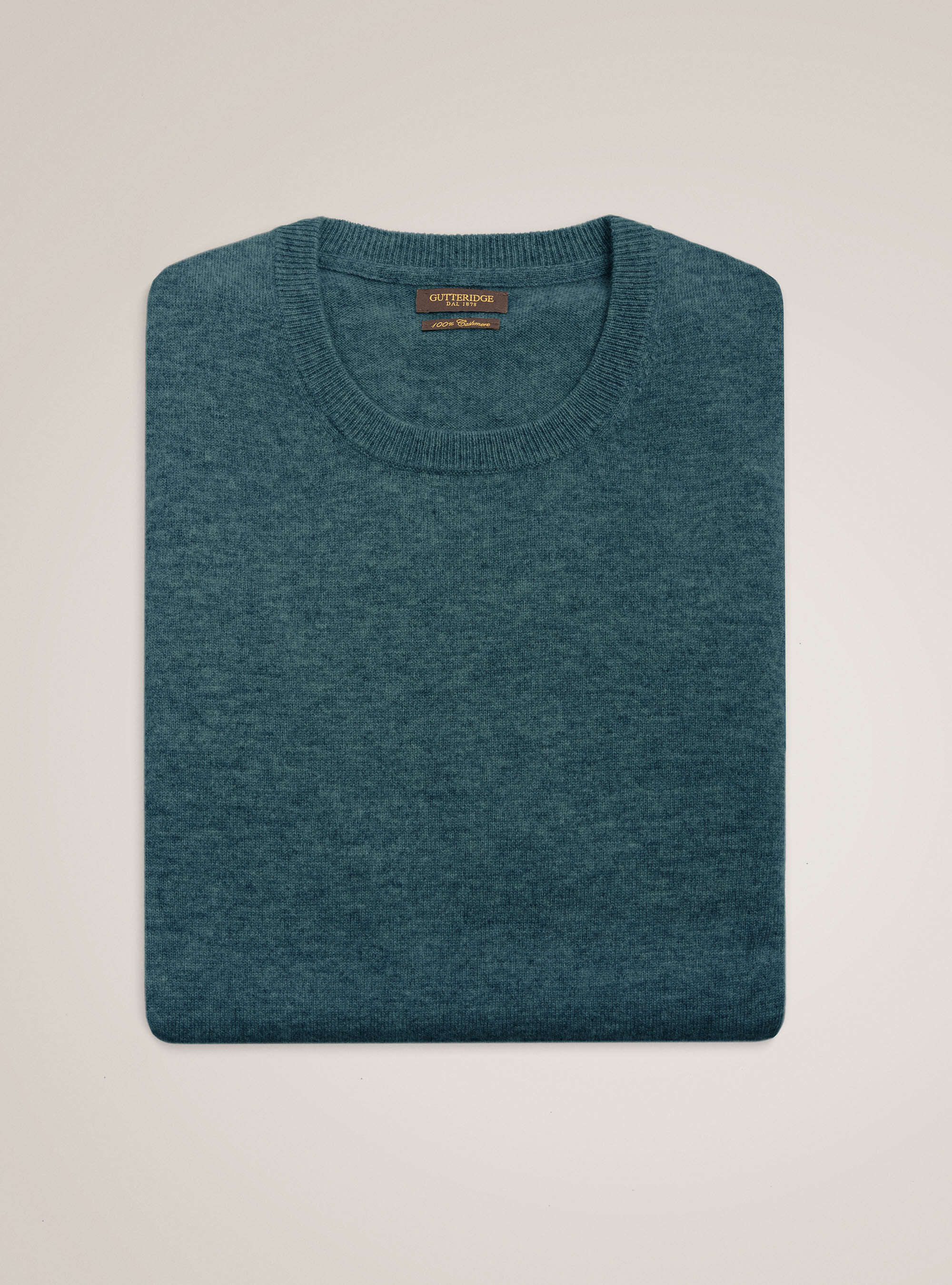 Crew-neck sweater 100% cashmere, PISTACHIO
