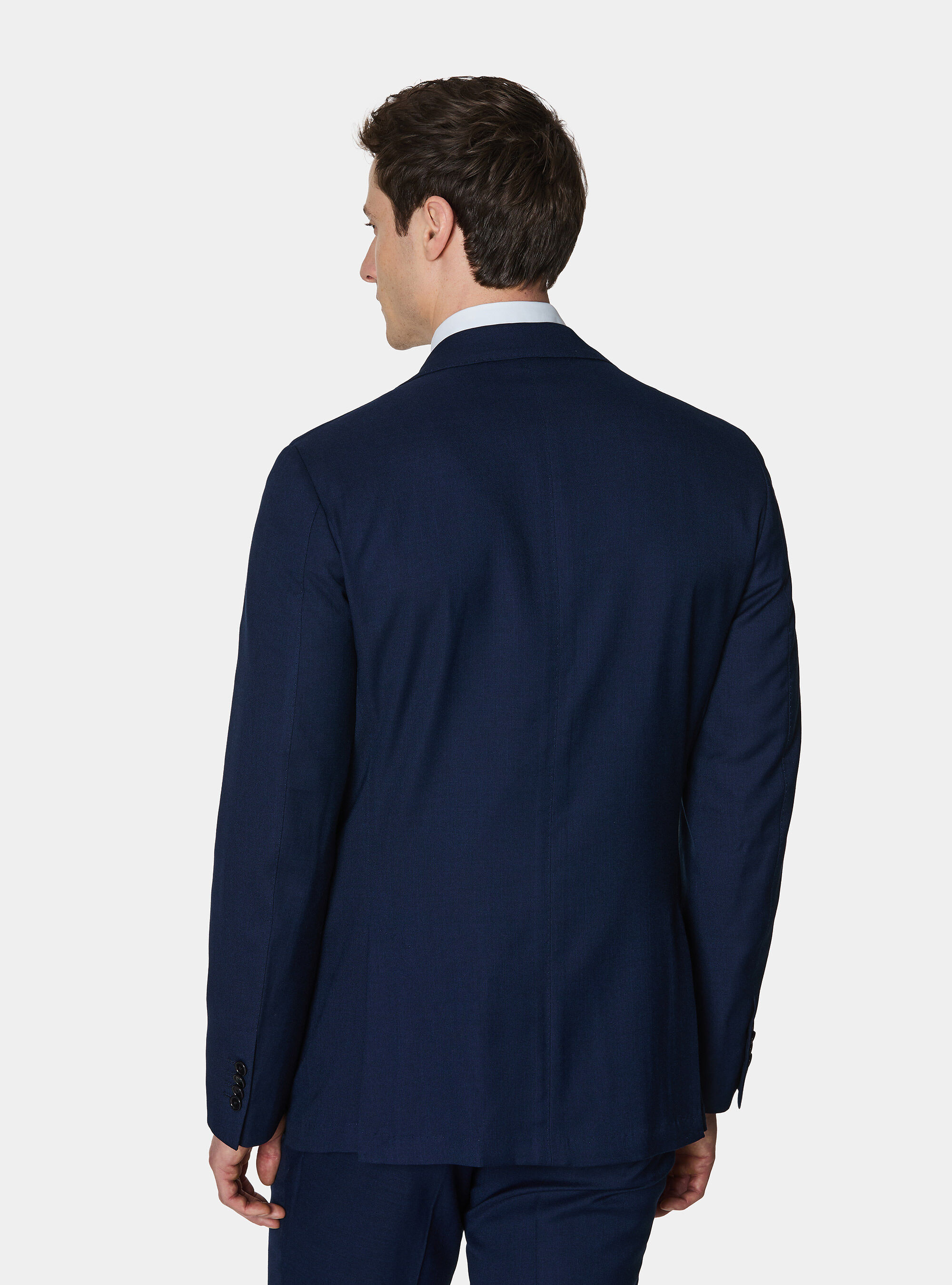 Americana de traje en tejido flameado, AZUL MARINO