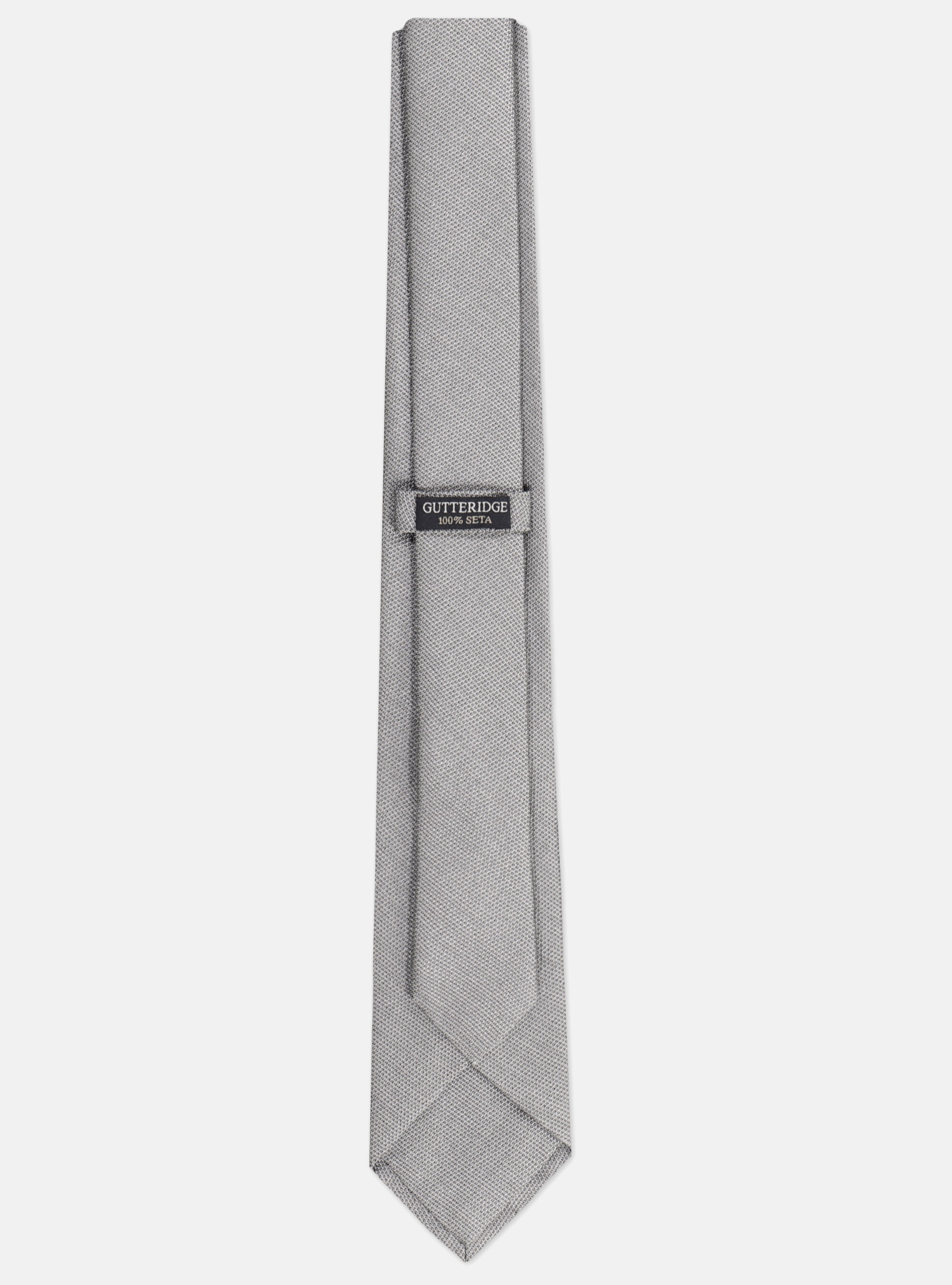 CEREMONY SILK JACQUARD SILK  TIE 5 FOLDS, GREY
