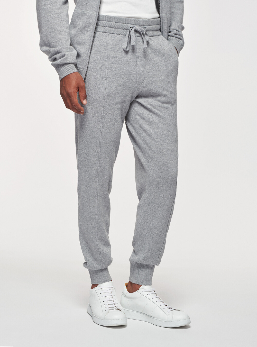 Lambswool and cashmere joggers