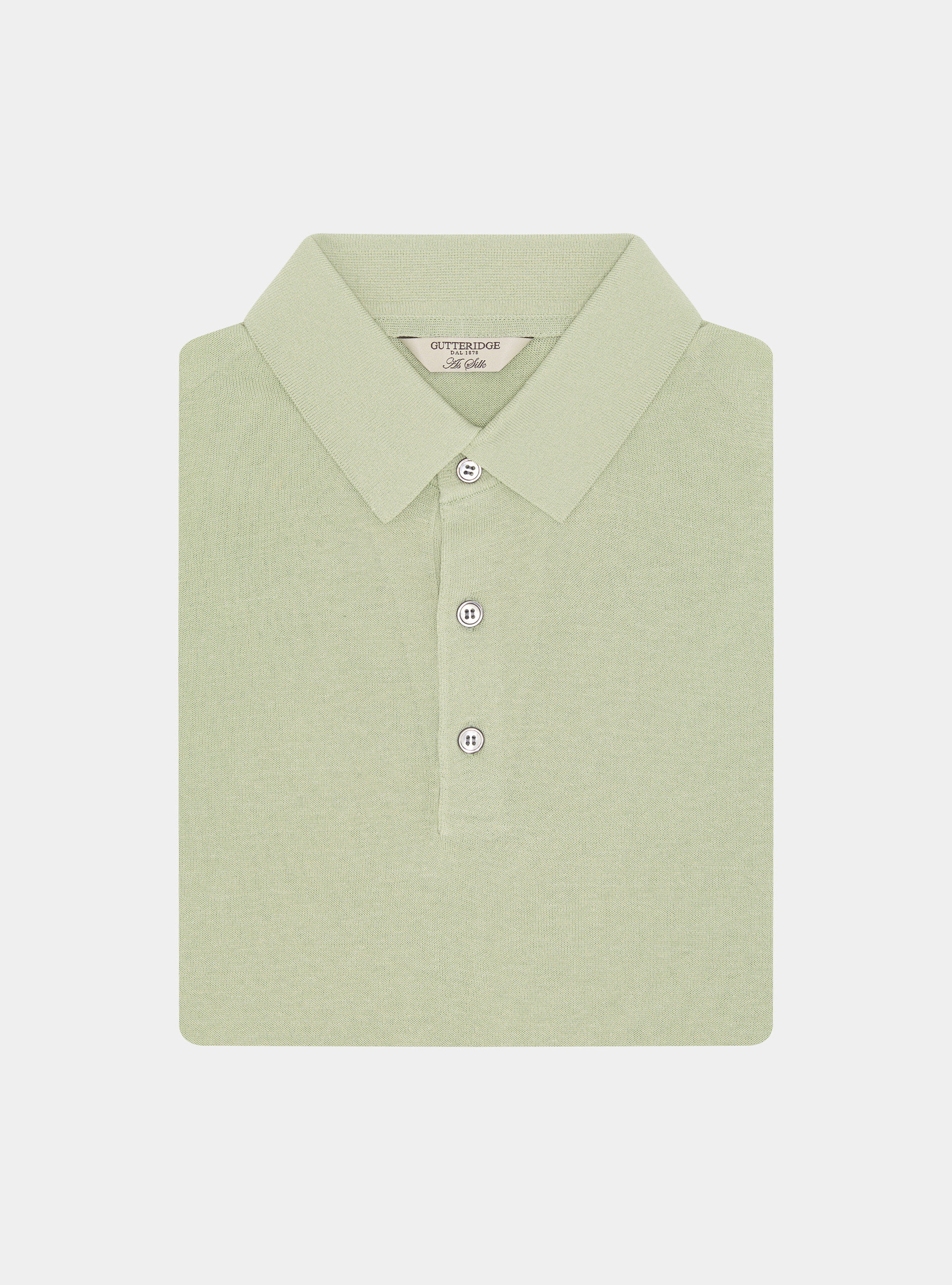 Polo en coton et soie, 0620C VERDE CHIARO