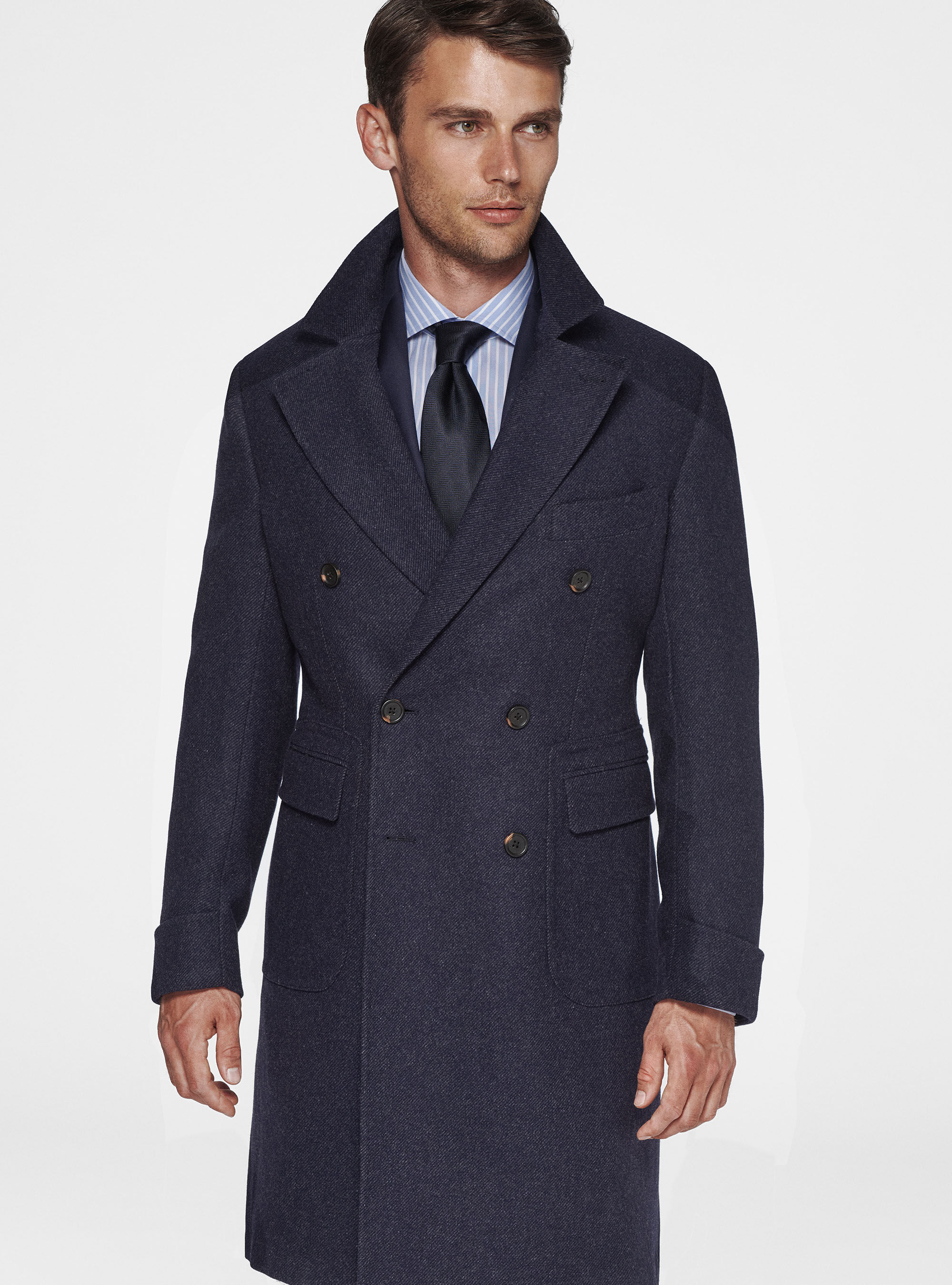 Double breasted coat navy shop