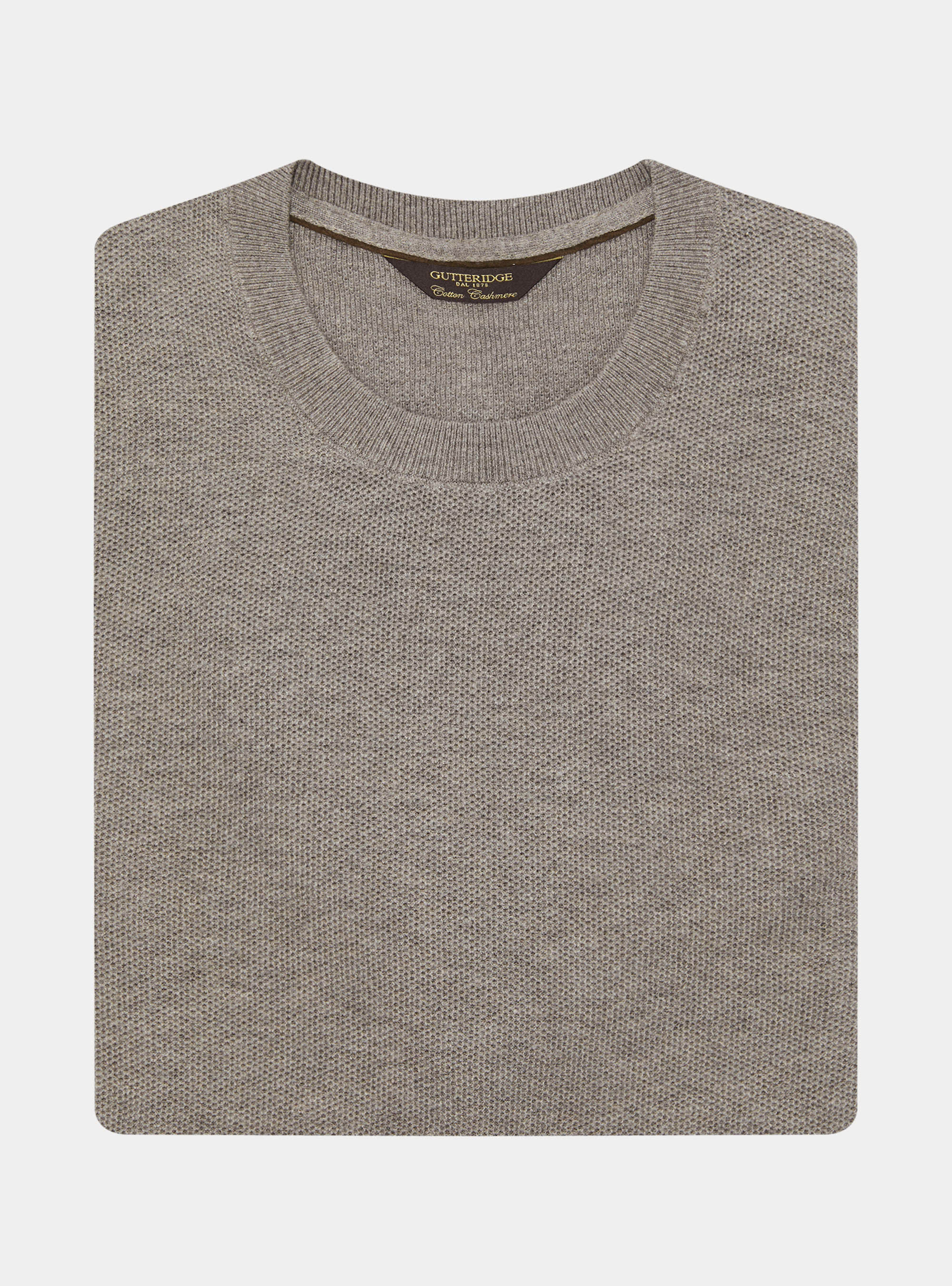 Girocollo in maglia nido d'ape in cotone cashmere, BARRO