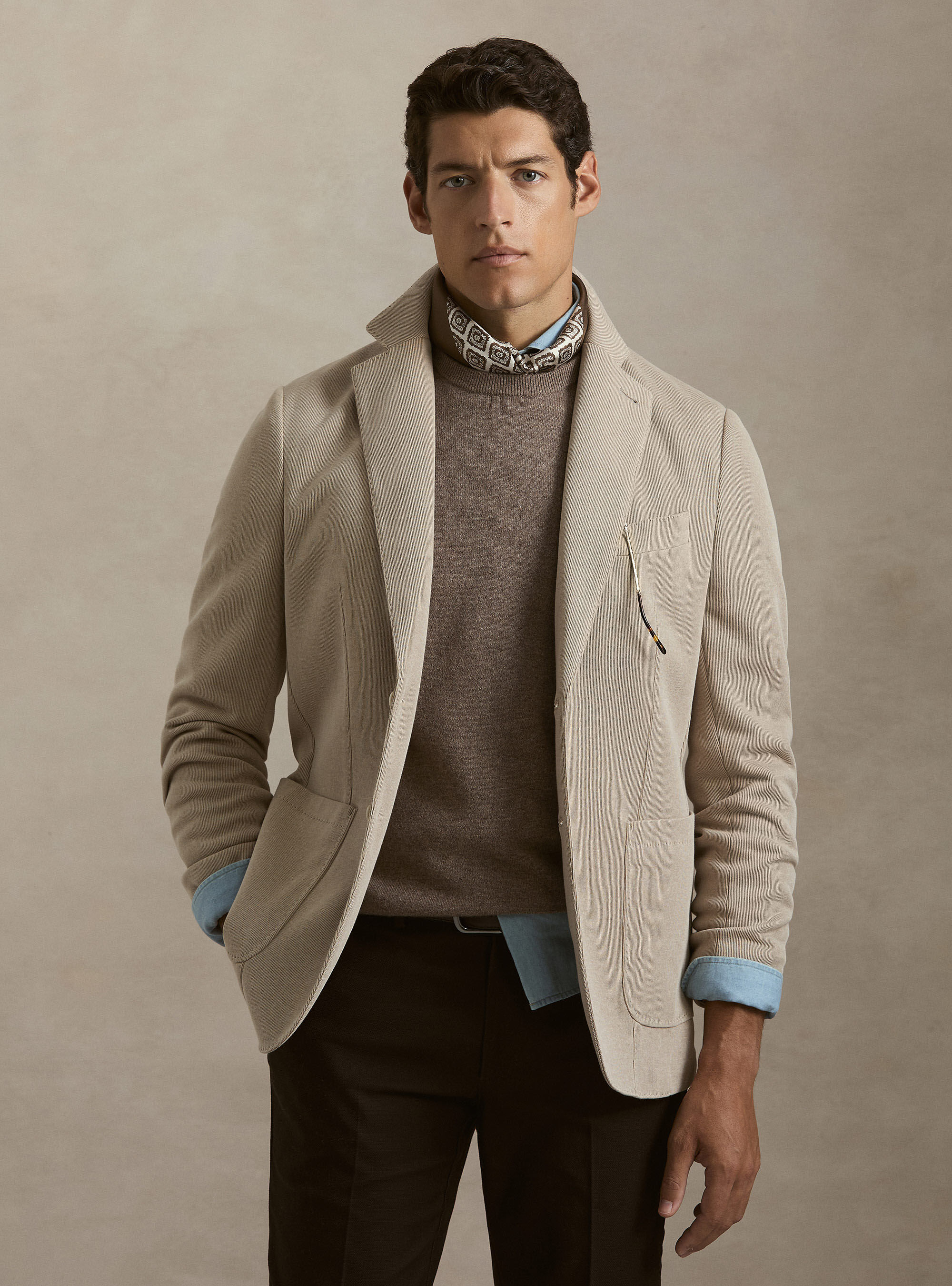 Cotton-Blend Jersey Blazer