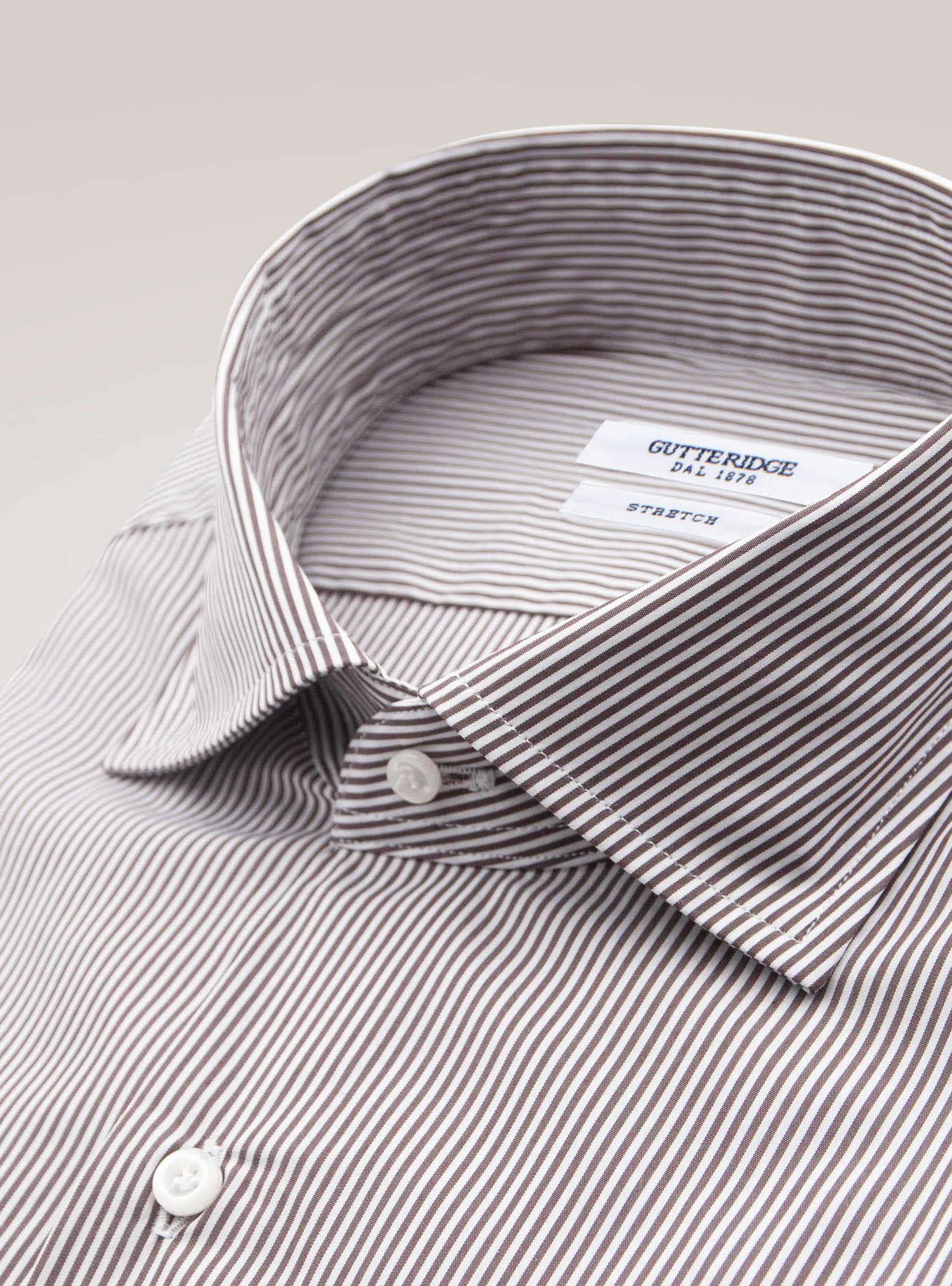 slim fit striped poplin shirt