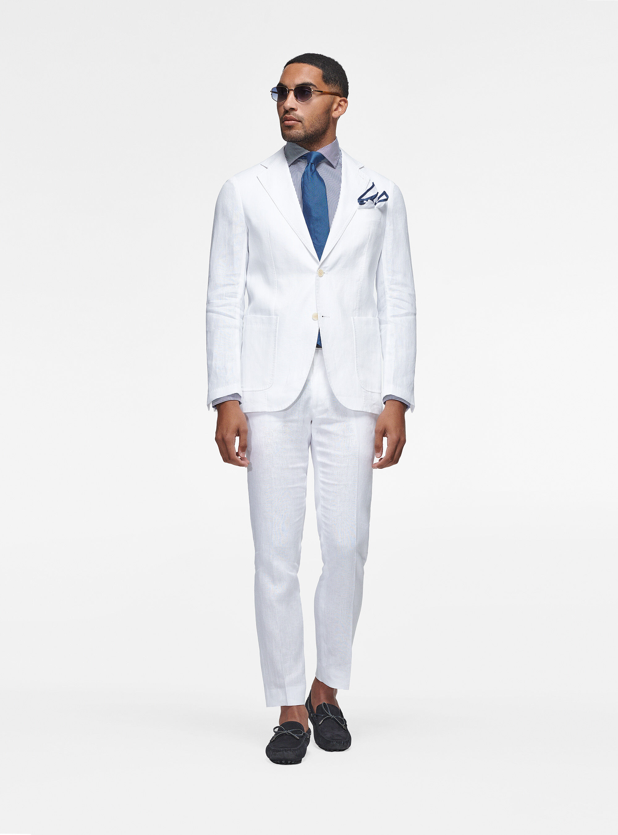 Veste en pur lin, BLANC