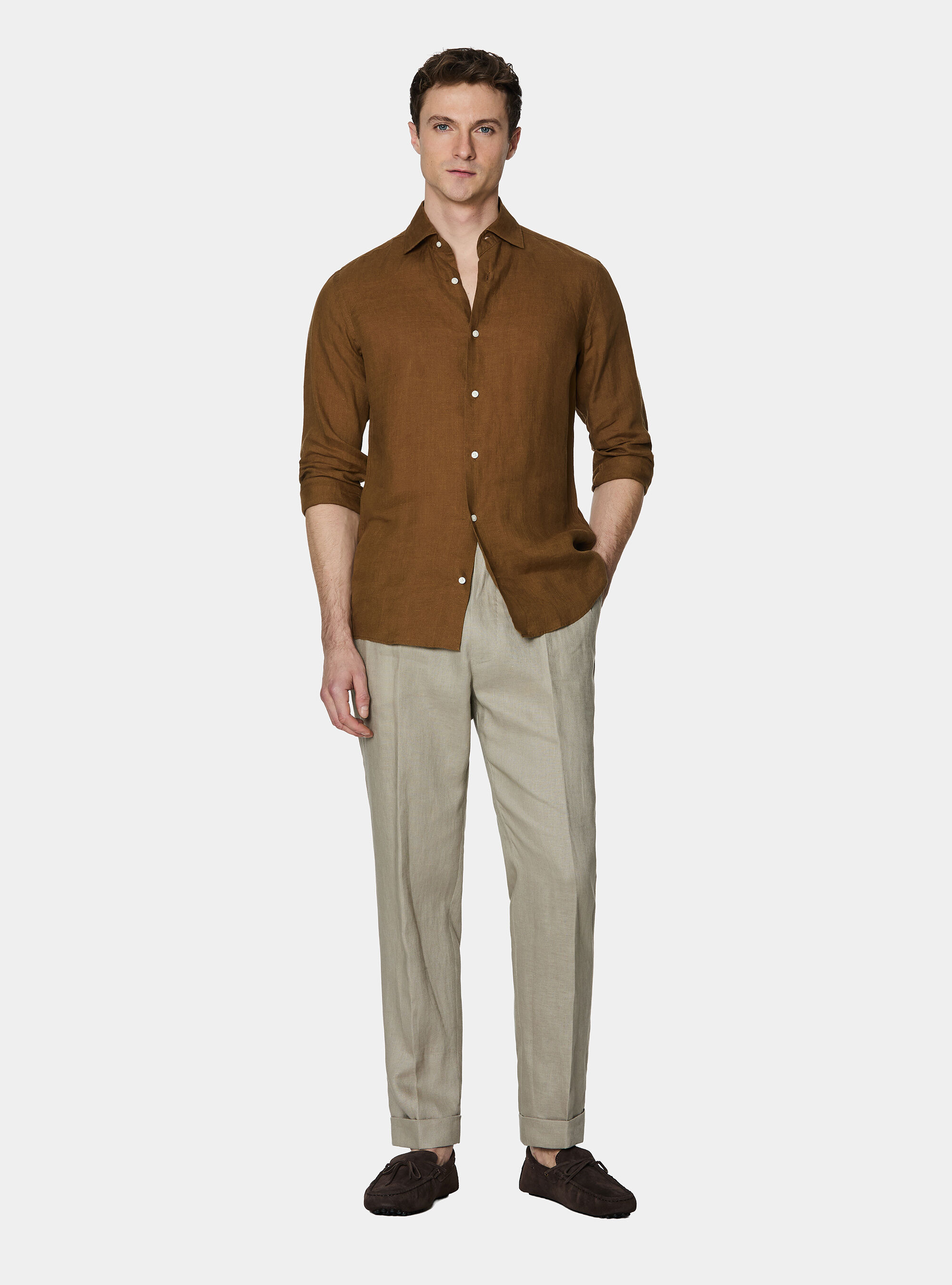 Pure linen shirt, MULTICOLOR