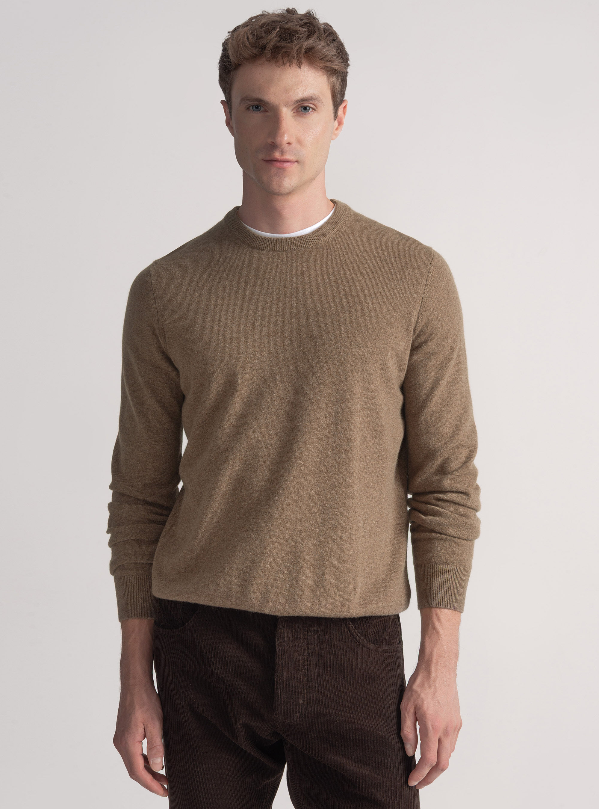 Punto de cachemira con cuello redondo, BARRO