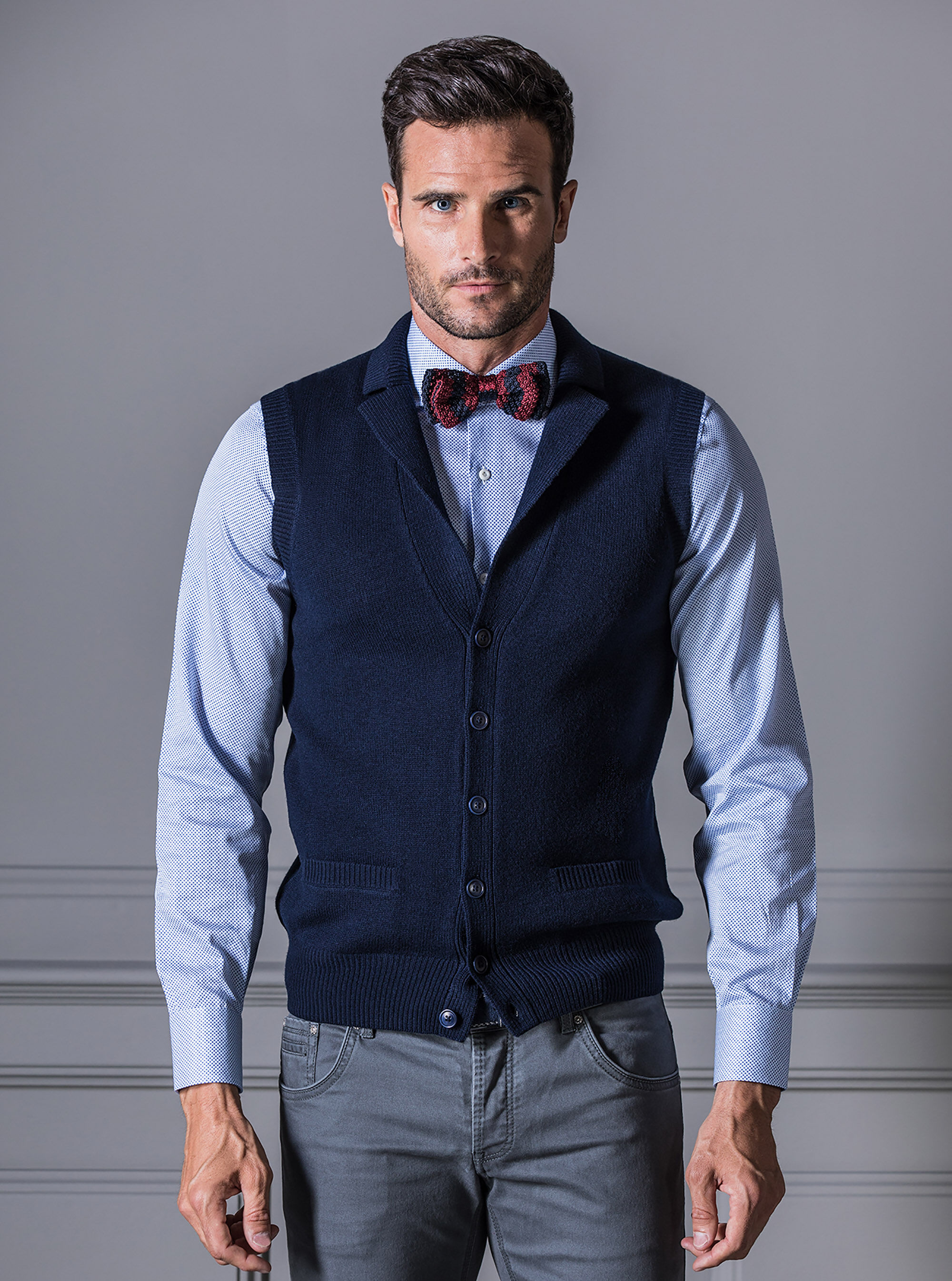 Gilet in maglia con zip in lana e cashmere | GutteridgeEU | Mid Season Uomo