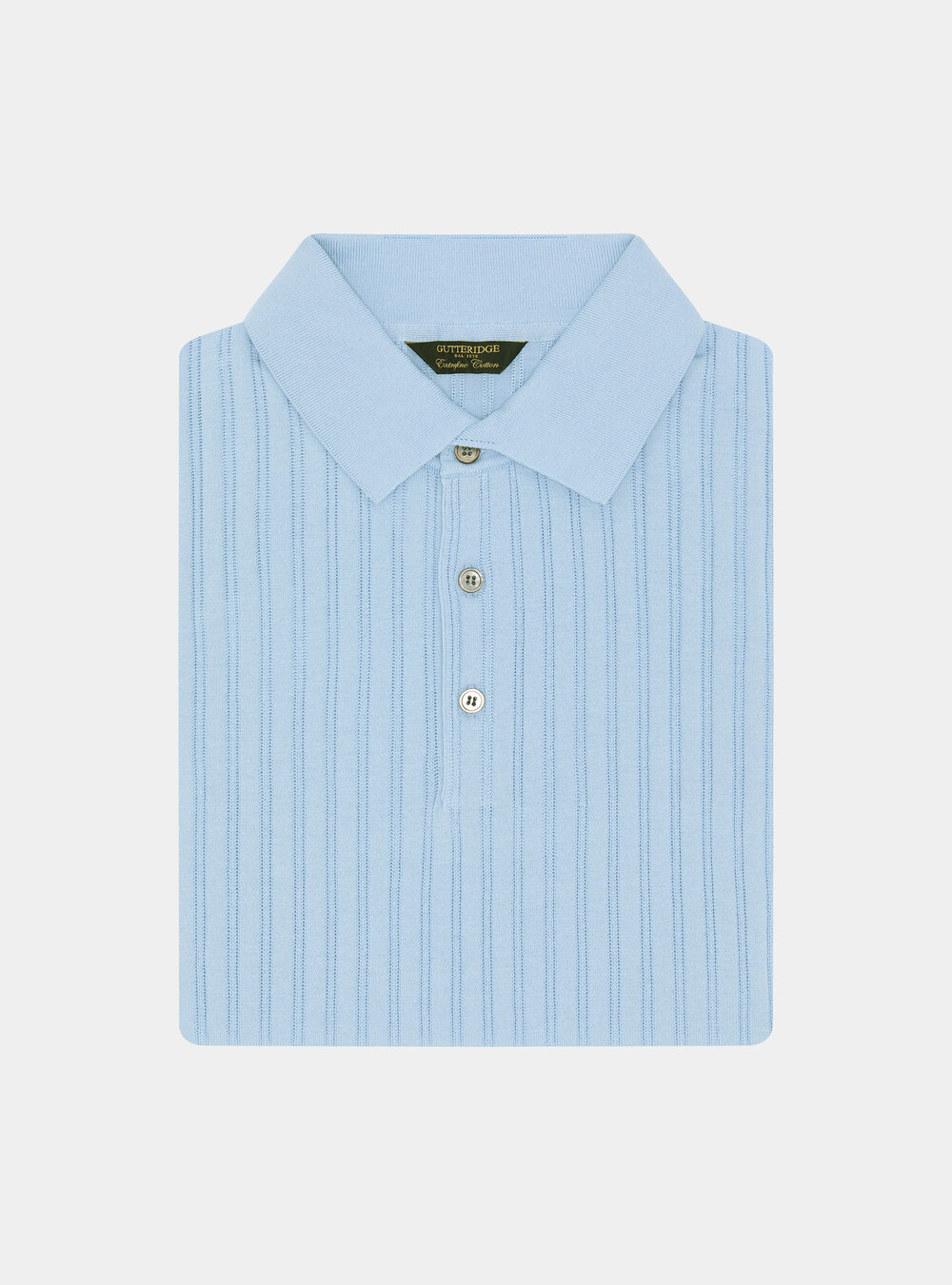 Extra-fine cotton knit polo shirt with openwork ribbing | Gutteridge | Men's Sweaters Extra-fine cotton knit polo shirt with openwork ribbing | Gutteridge | Men's Sweaters