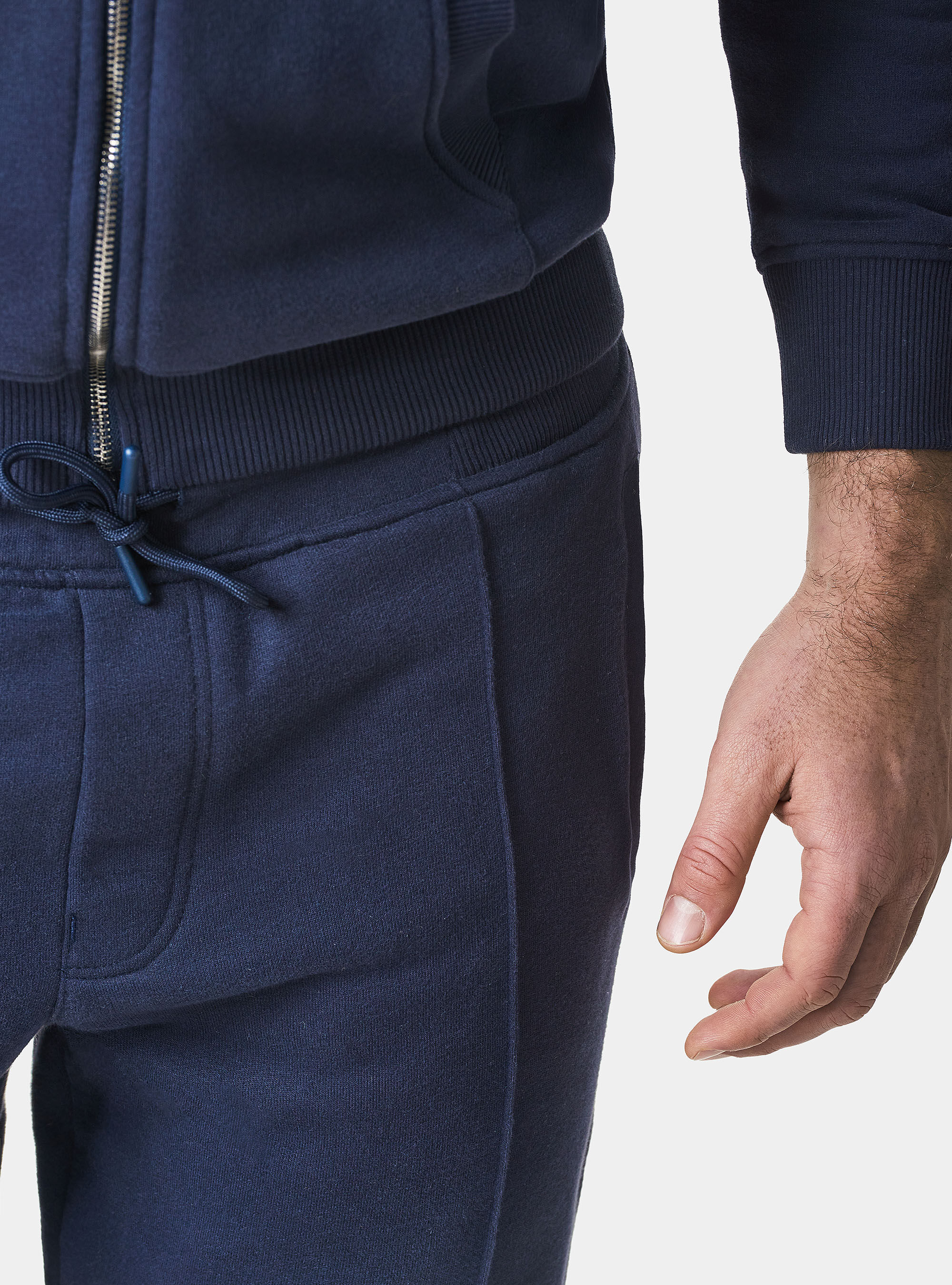 Pantalones de sudadera de mezcla de algod&oacute;n, AZUL MARINO