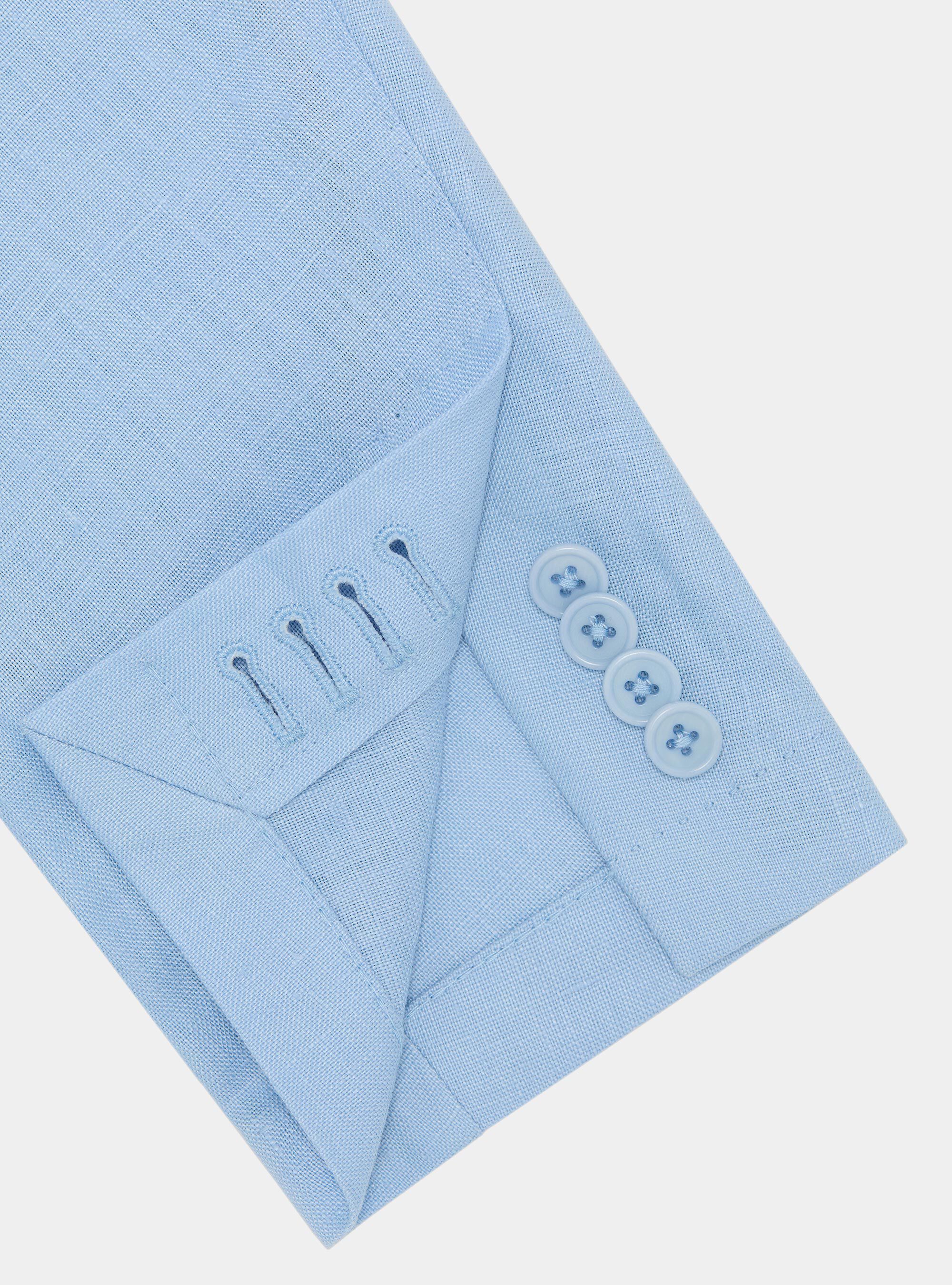 Anzugjacke aus reinem Leinen, 0266C AZZURRO