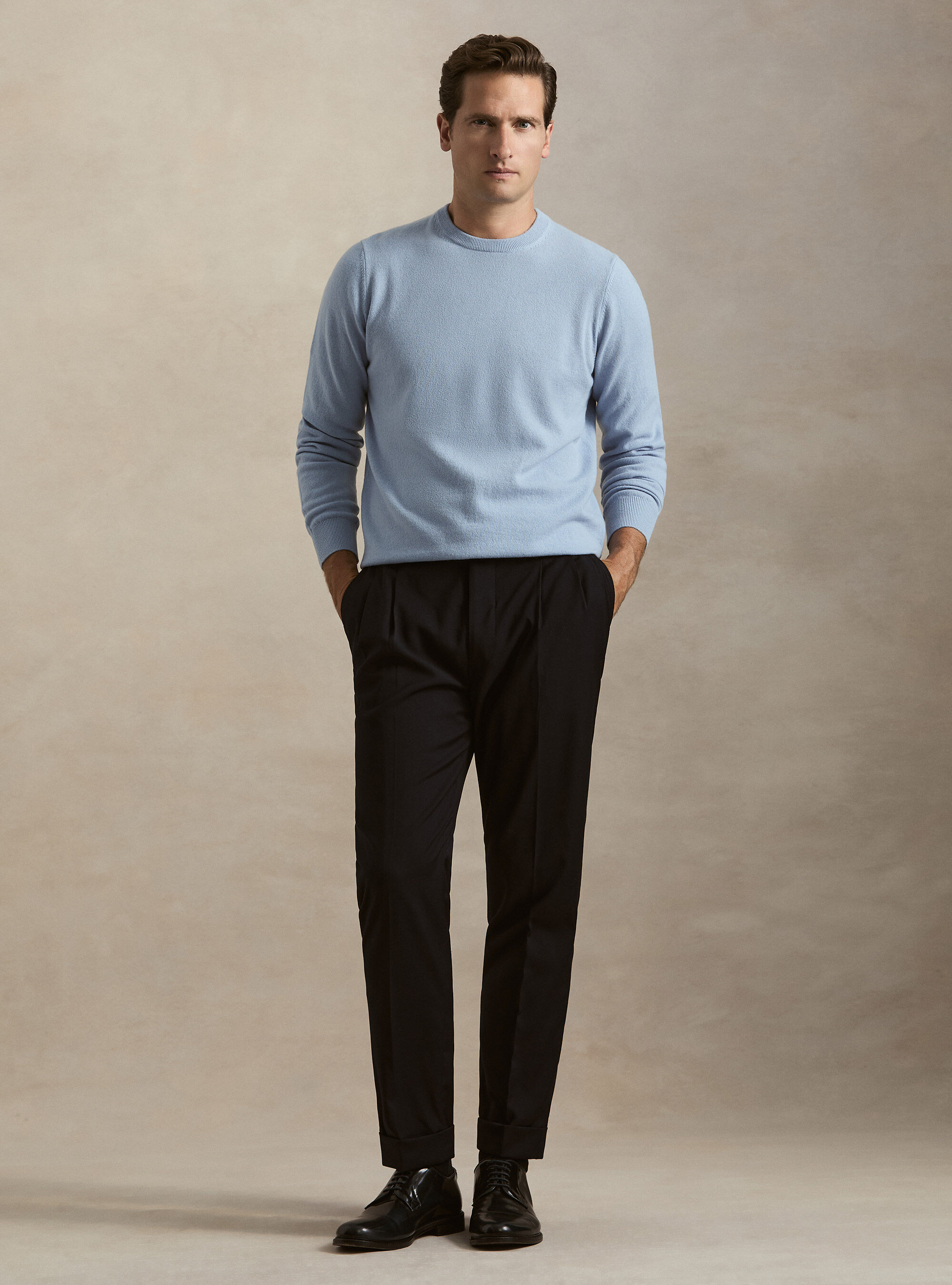 Maglia girocollo in 100% cashmere