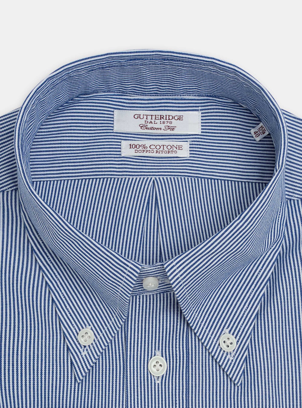 Camicia classic fit comoda con collo button down in oxford, BLU Camicia classic fit comoda con collo button down in oxford