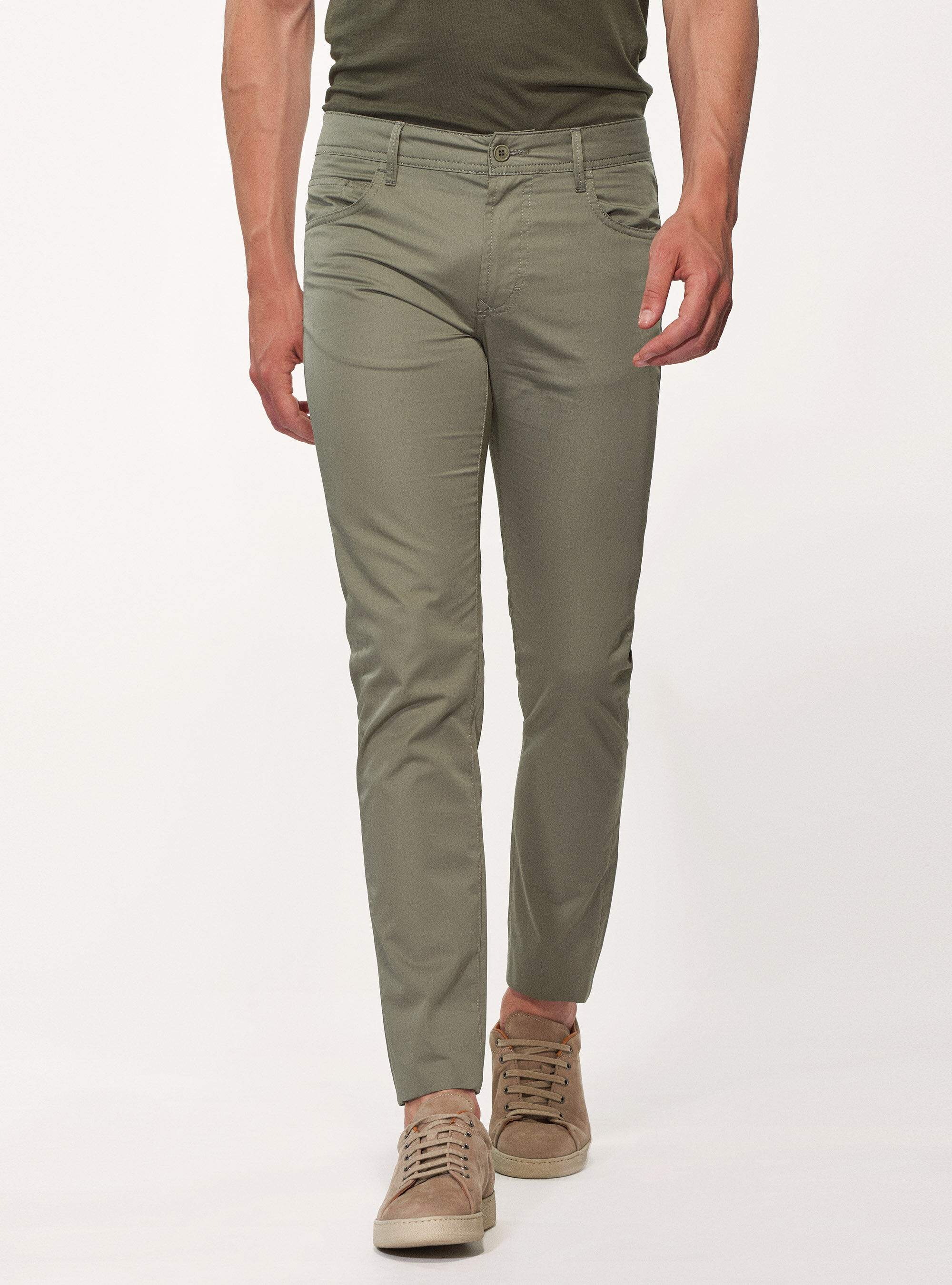 Lightweight cotton twill 5 pocket trousers