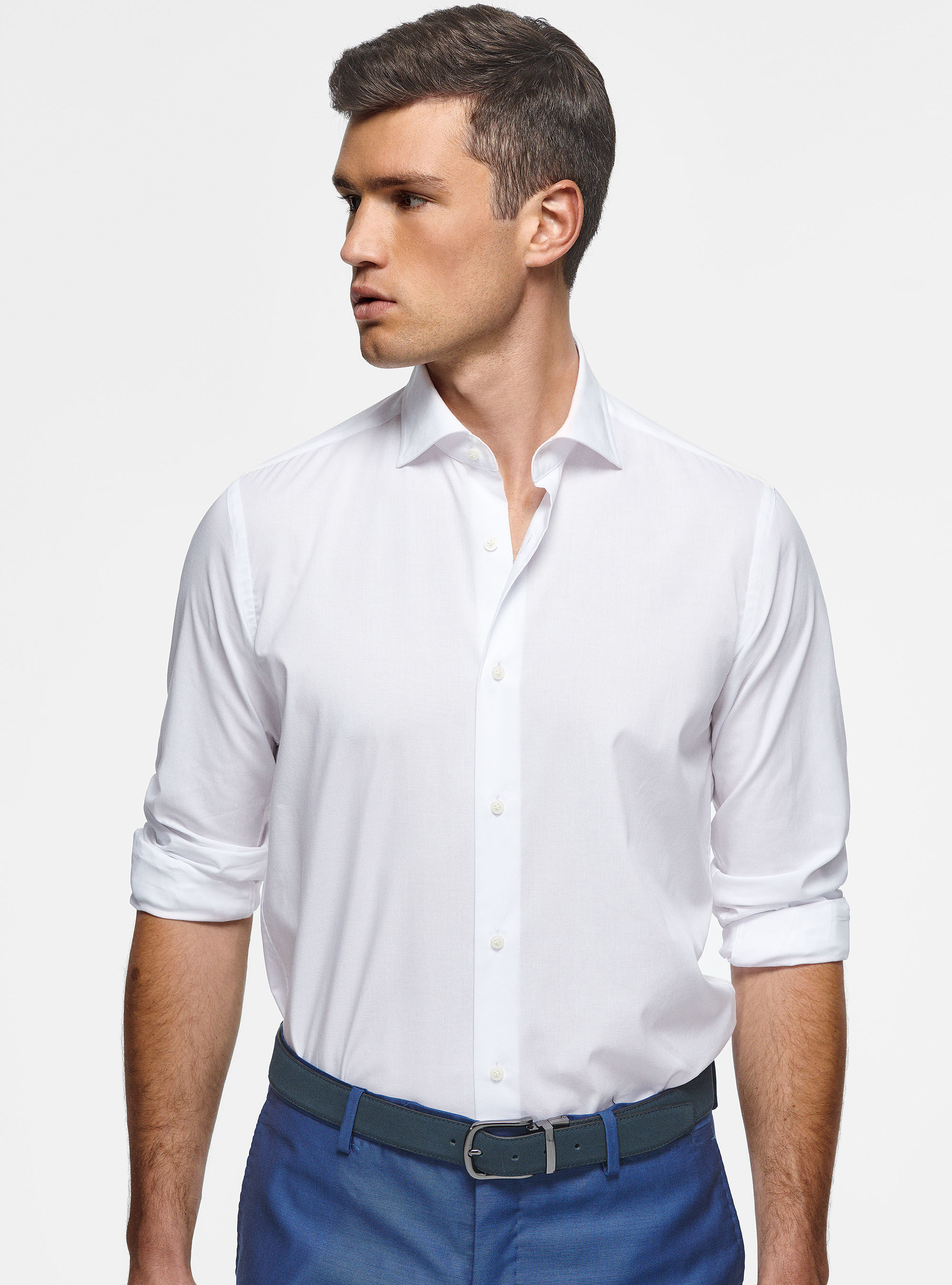 Camicia in popeline stretch