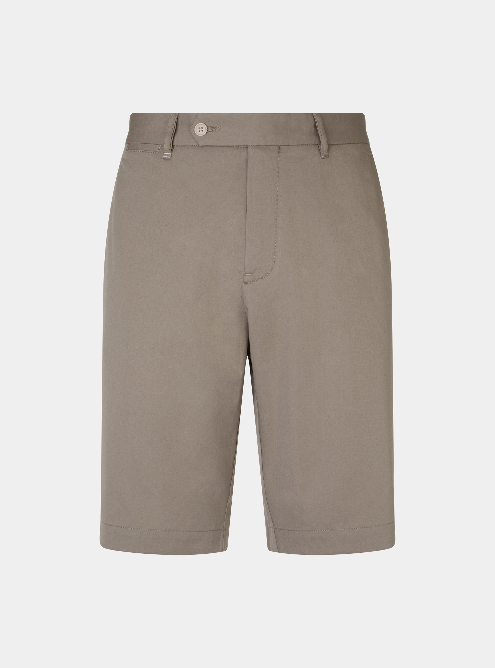 Bermuda in twill di cotone leggero, FANGO