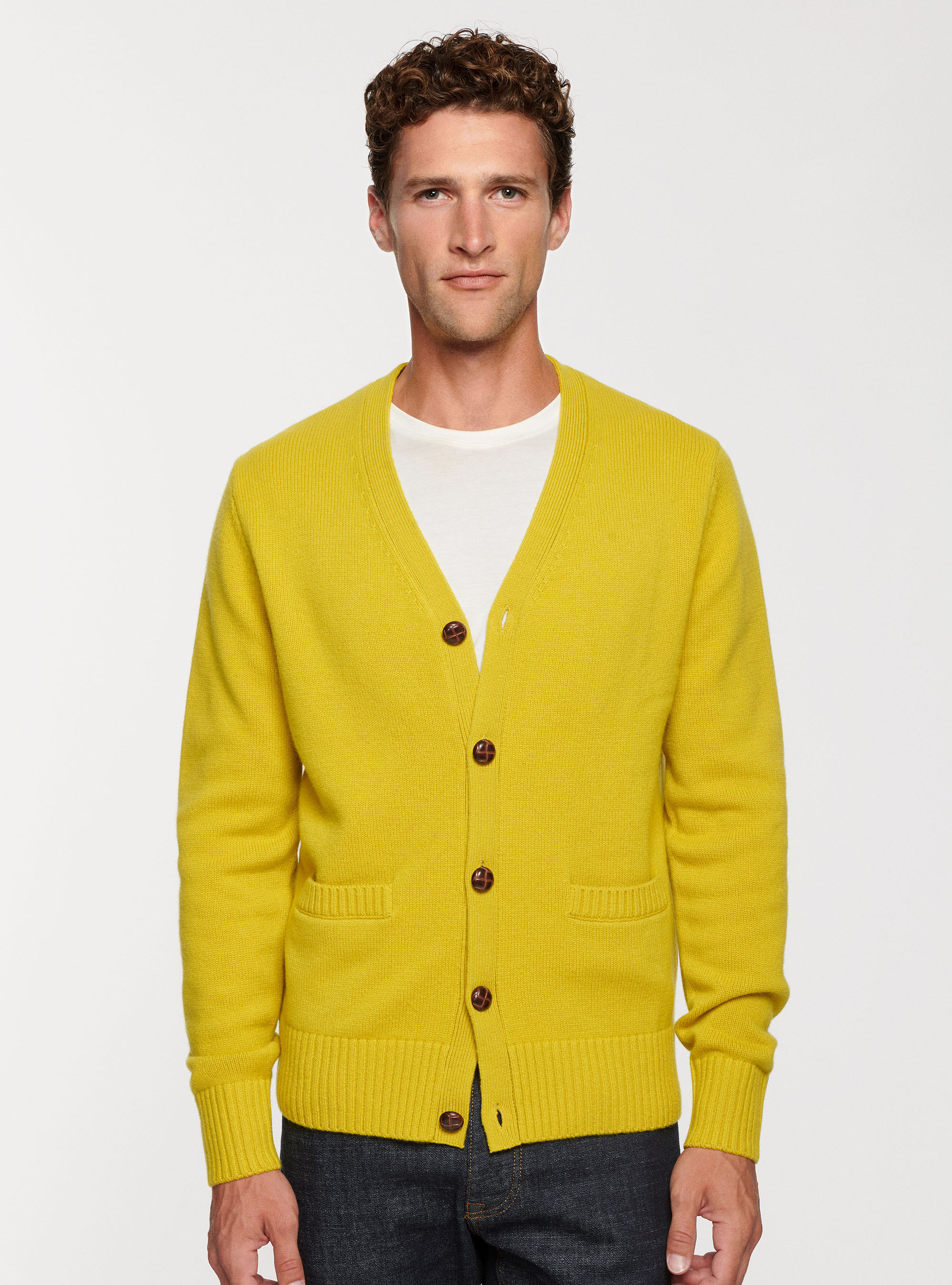 Mens cashmere deals cardigan sweater