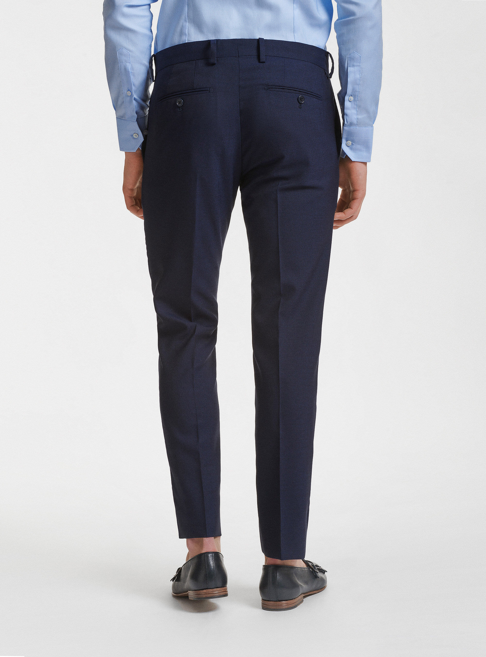 Pantaloni per abito in pura lana Vitale Barberis Canonico, BLU NAVY