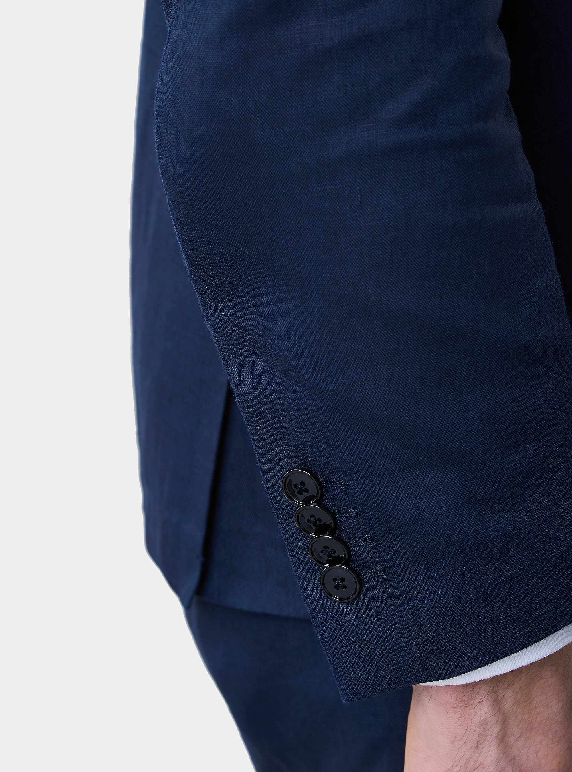 Giacca per abito in puro lino, BLU NAVY